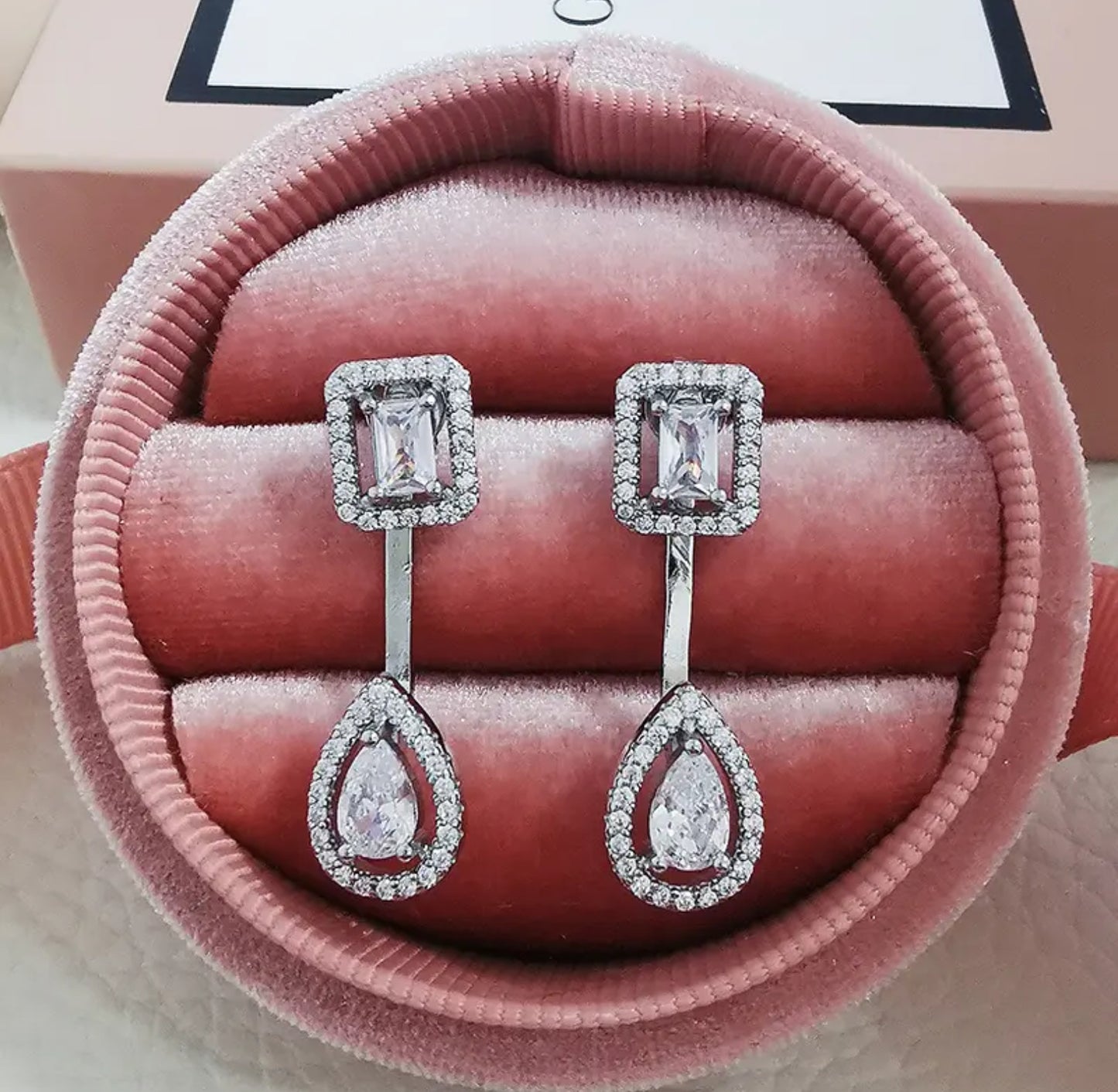 Luxury crystal earrings . Accessories