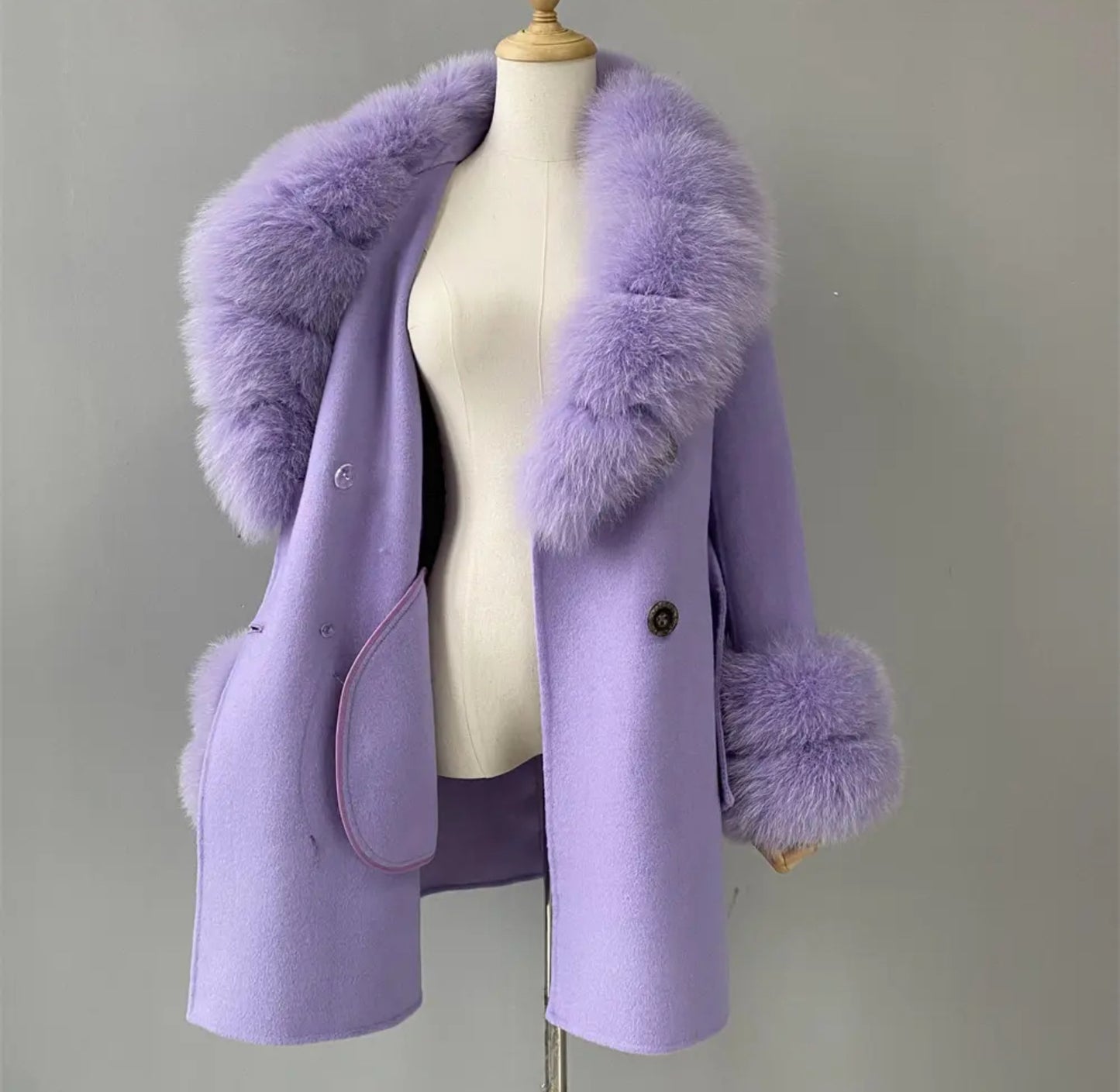 Luxury Cashmere fur coats.