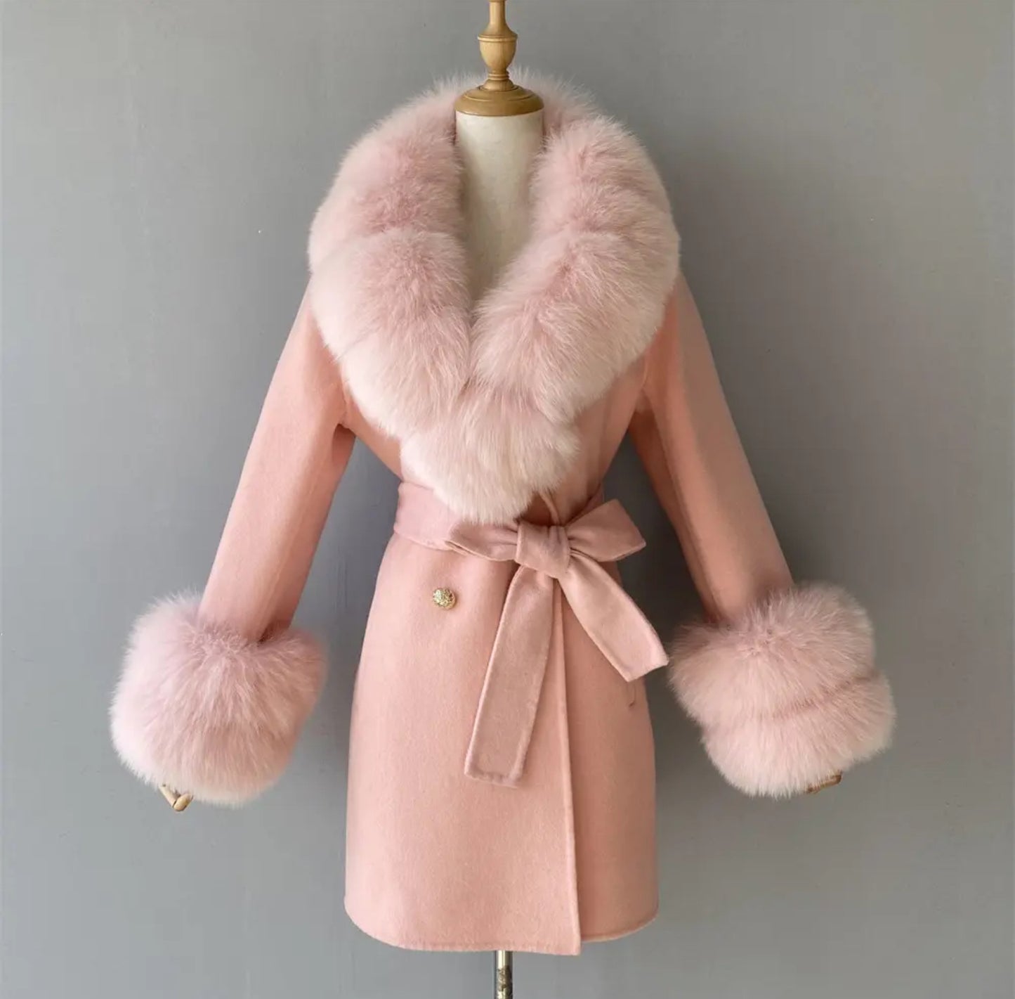 Luxury Cashmere fur coats.