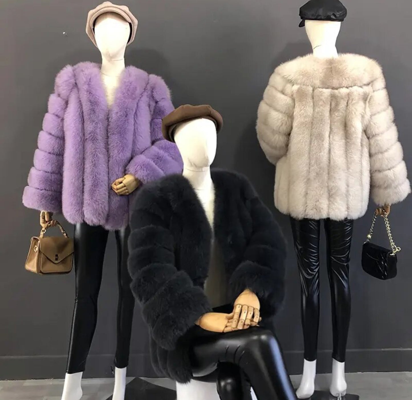 Luxury Natural fur winter coats .