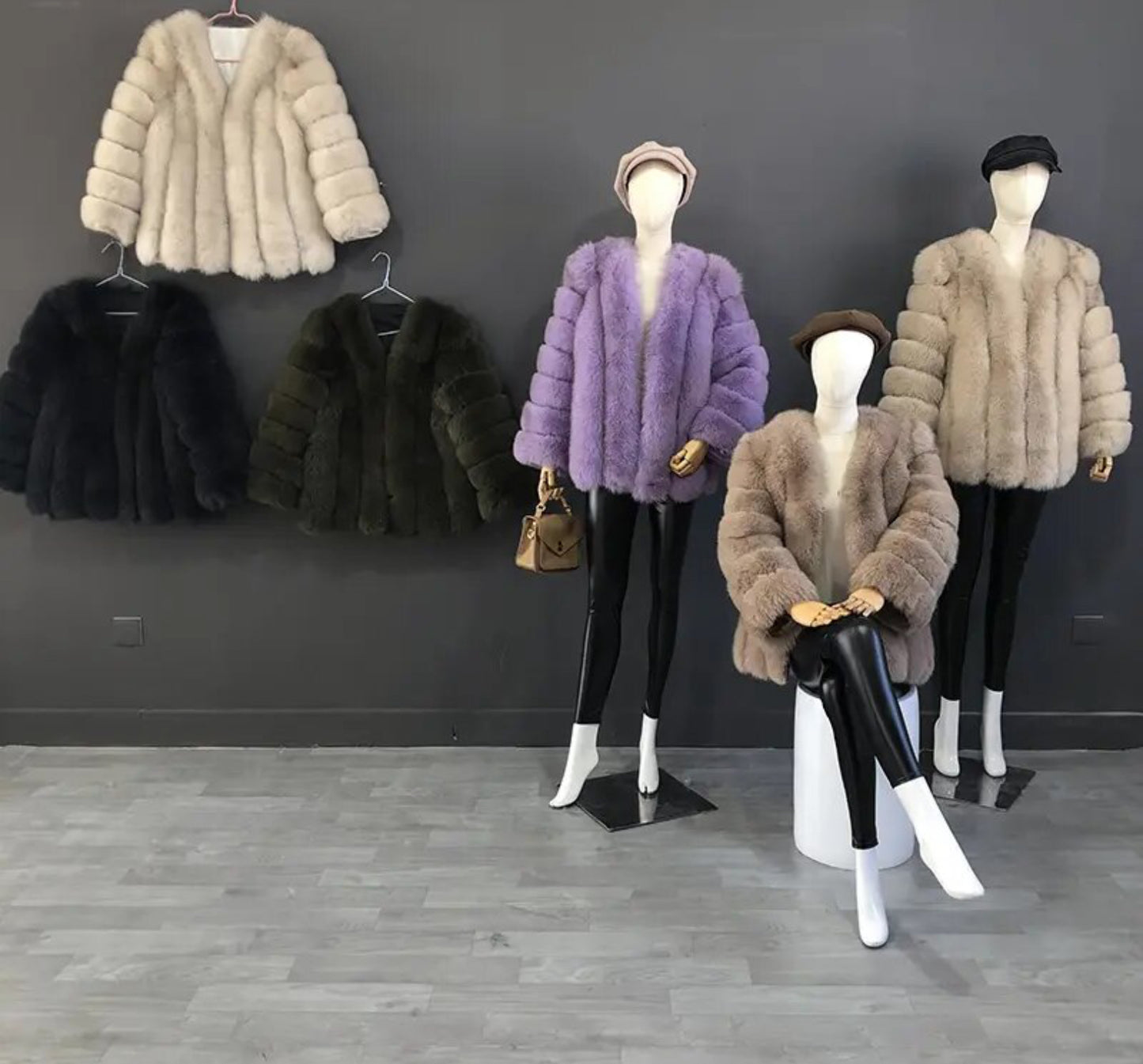 Luxury Natural fur winter coats .