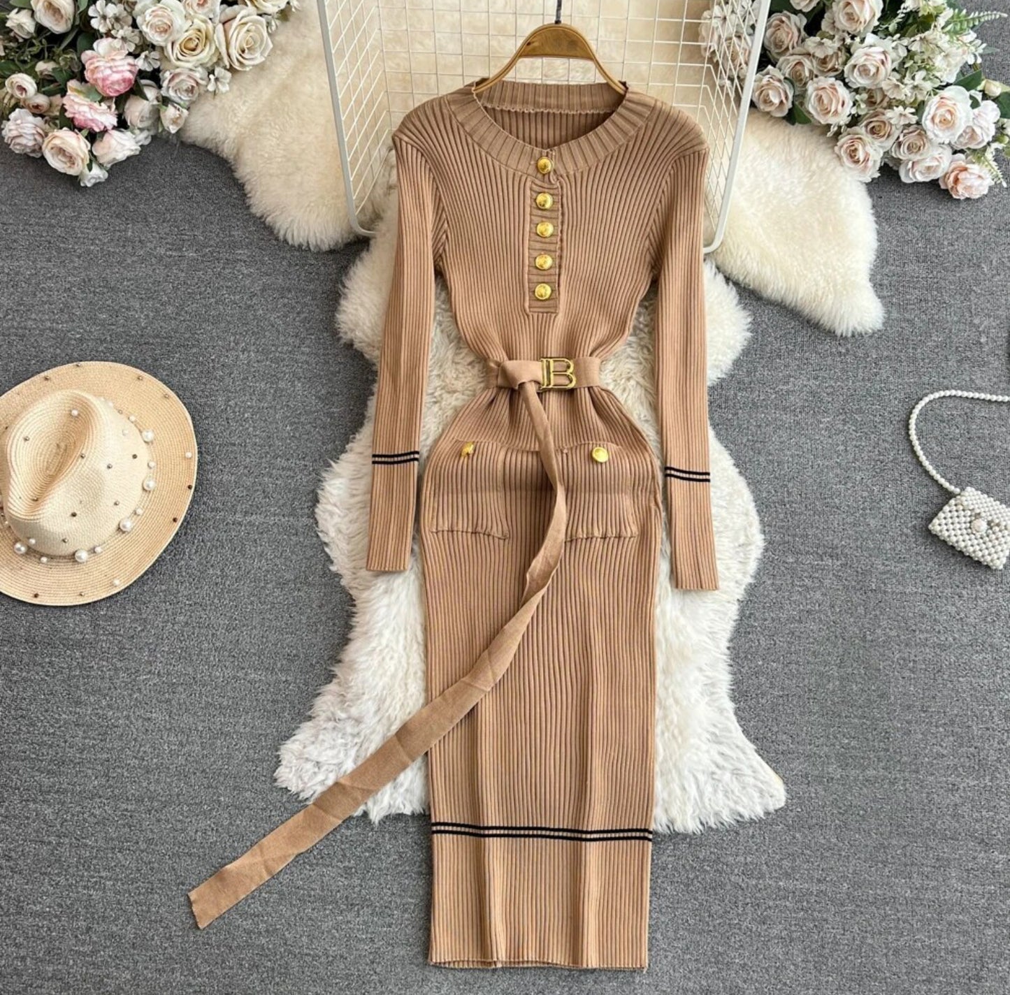 Luxury B Knitted Dress.