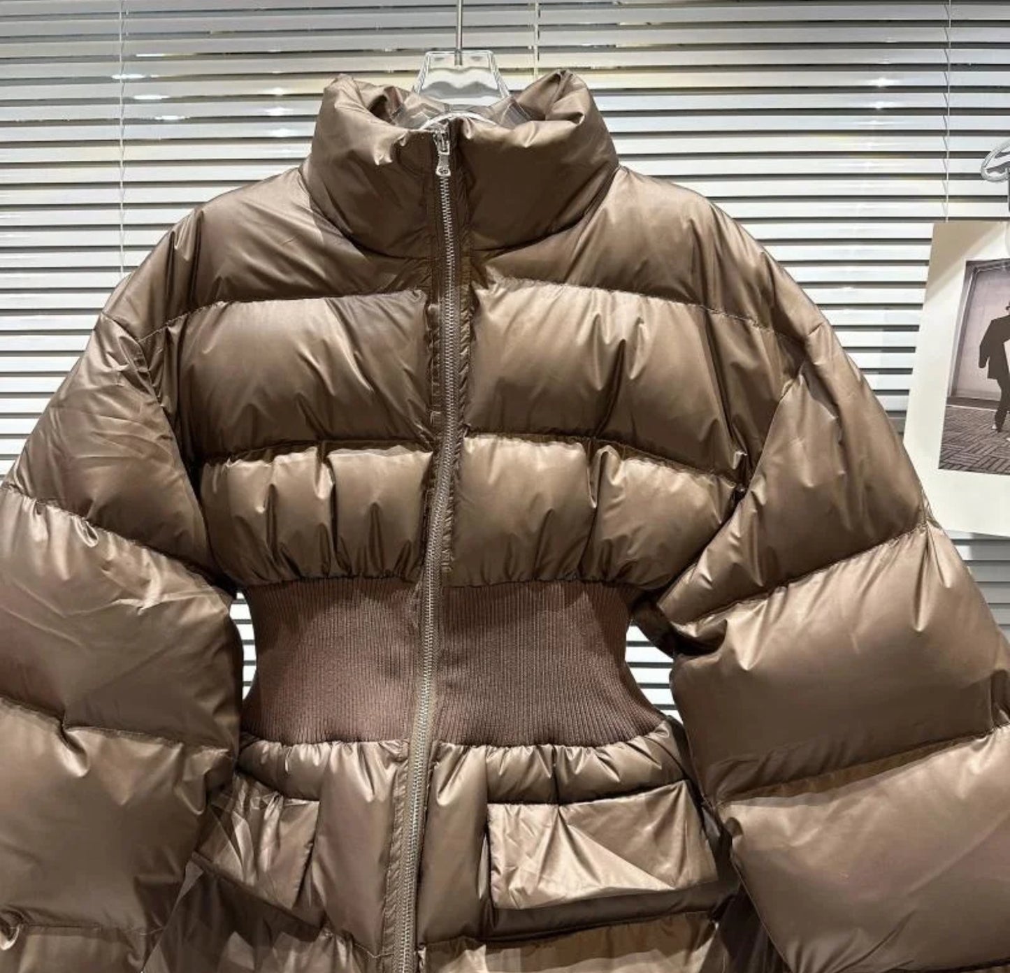 Luxury puffer coats .