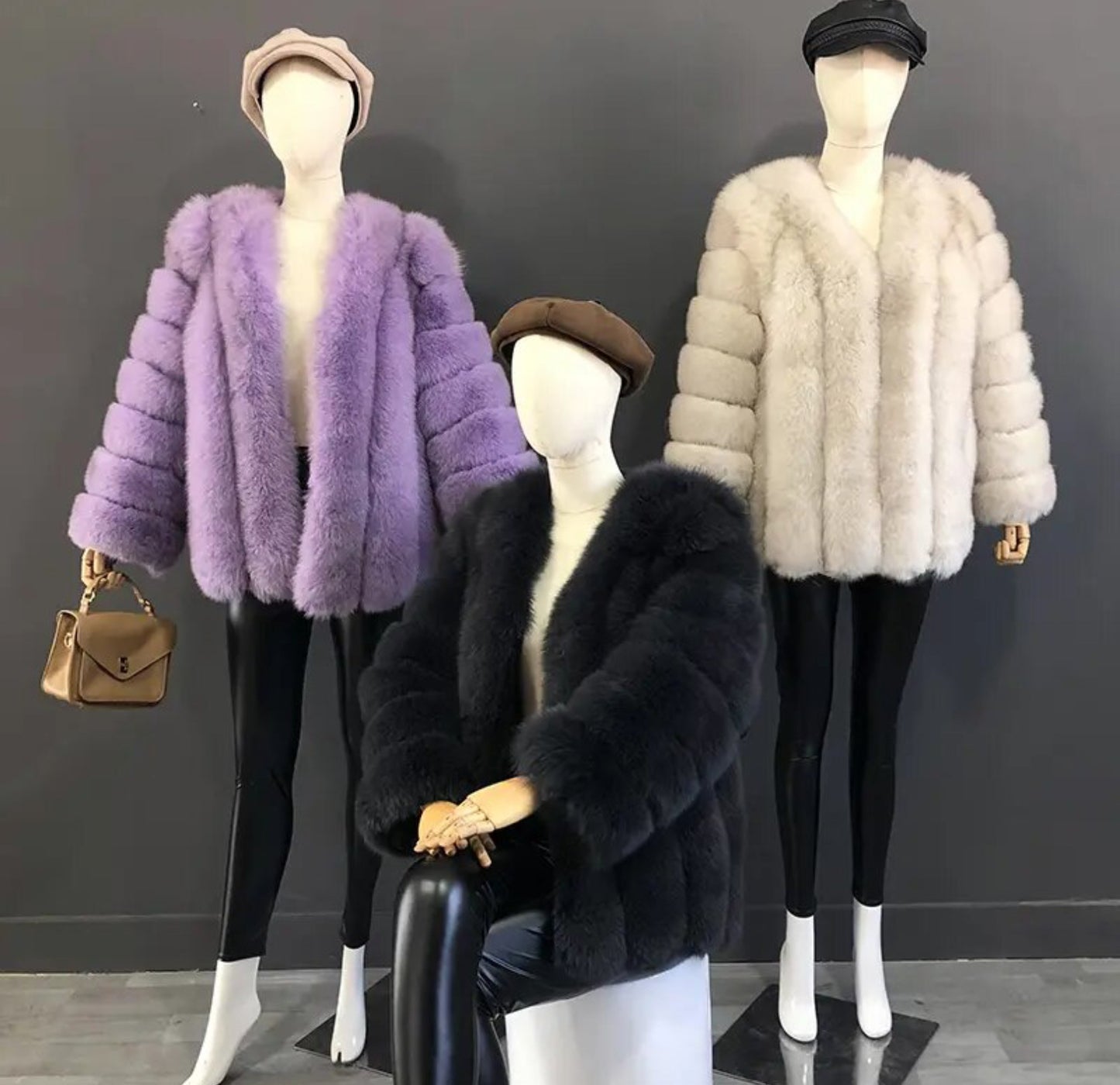 Luxury Natural fur winter coats .