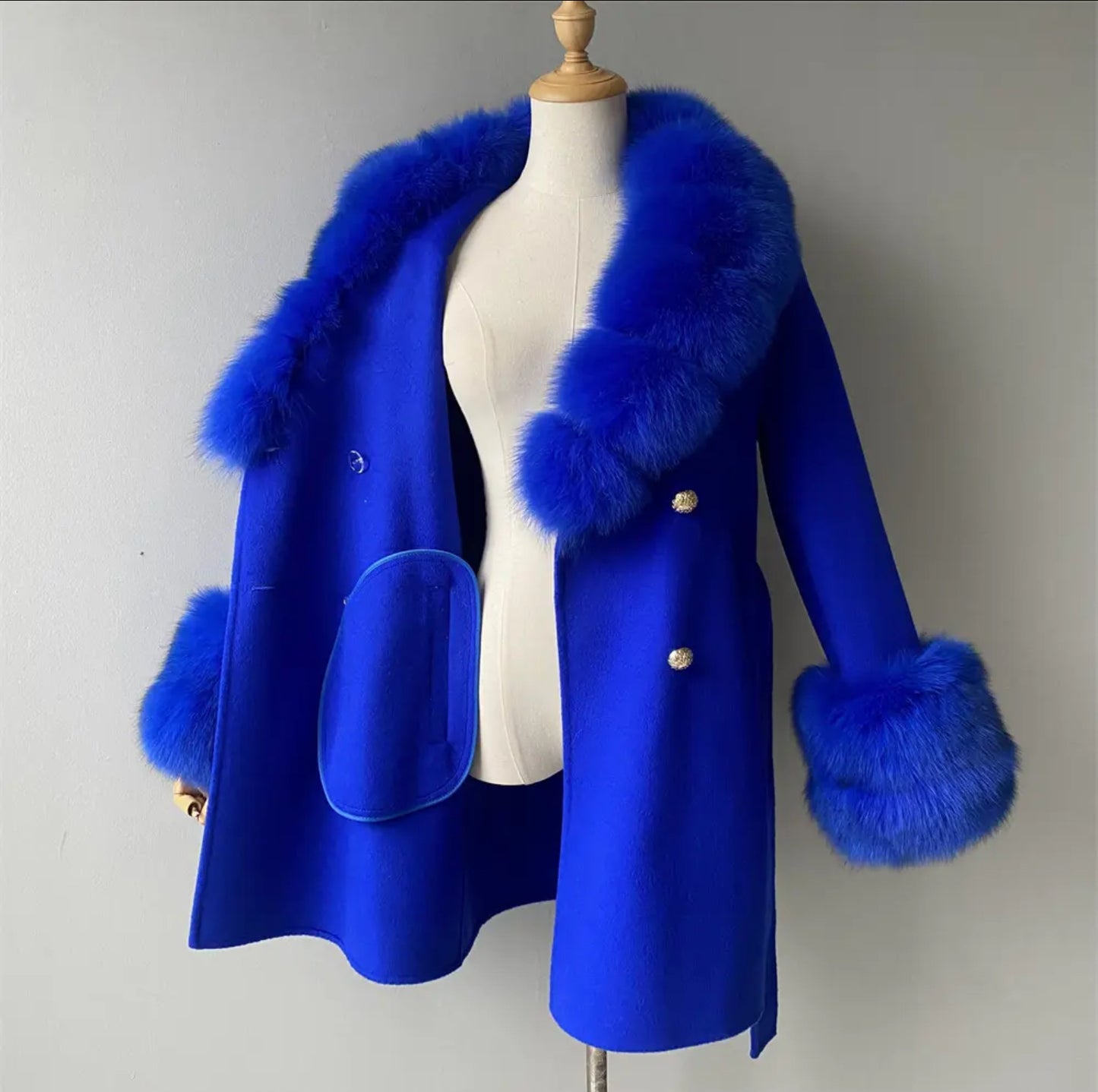 Luxury Cashmere fur coats.