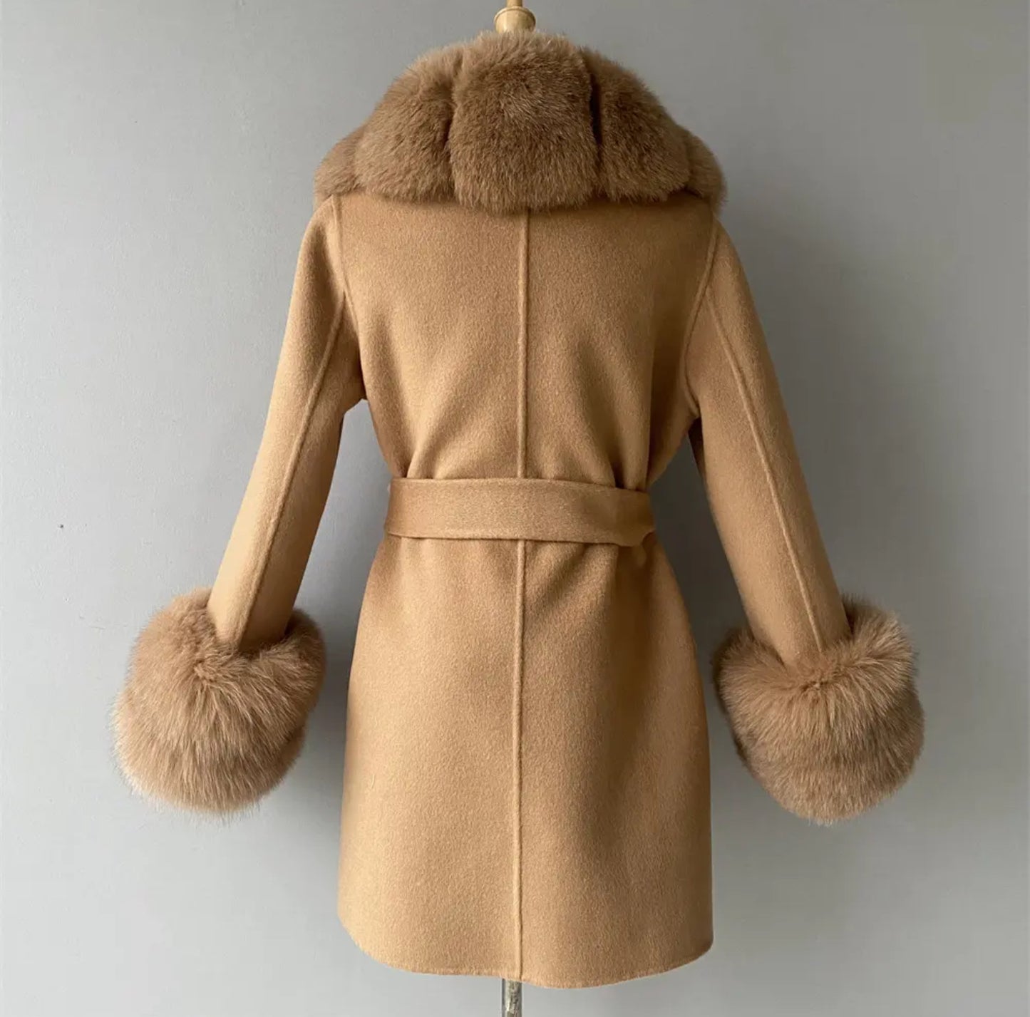 Luxury Cashmere fur coats.