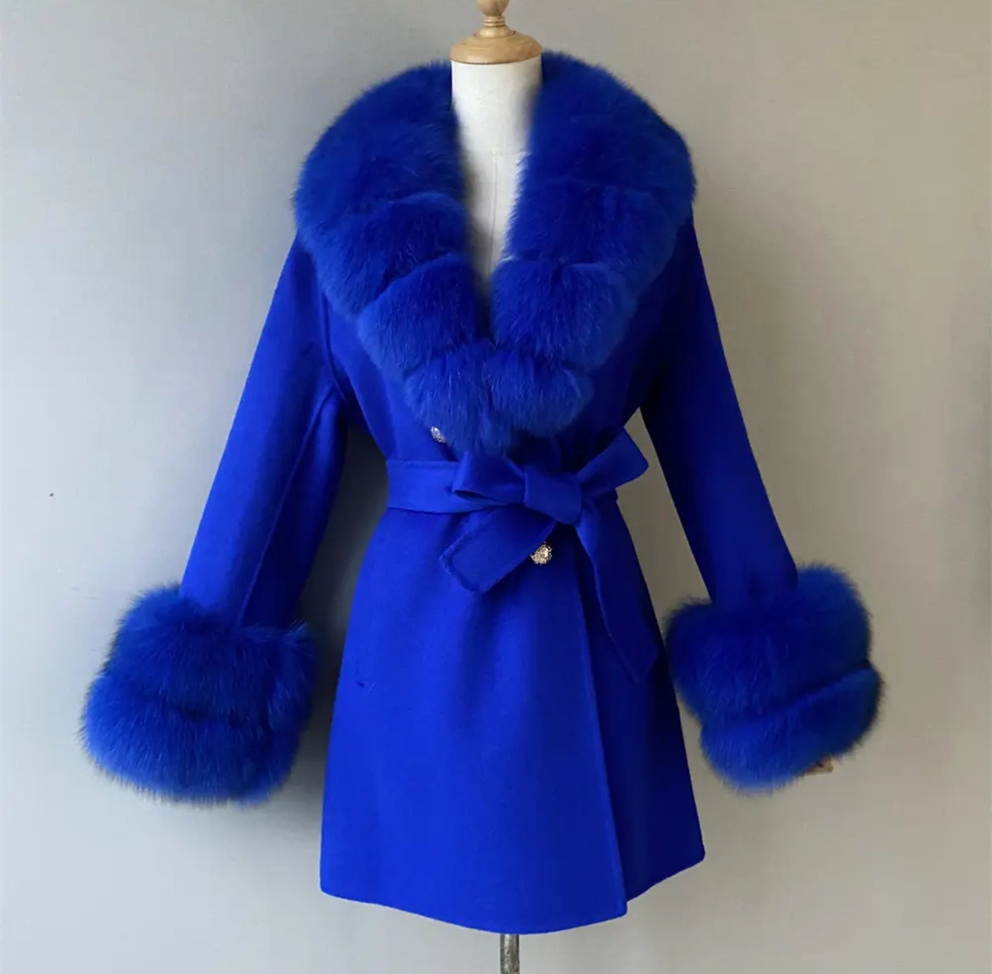 Luxury Cashmere fur coats.