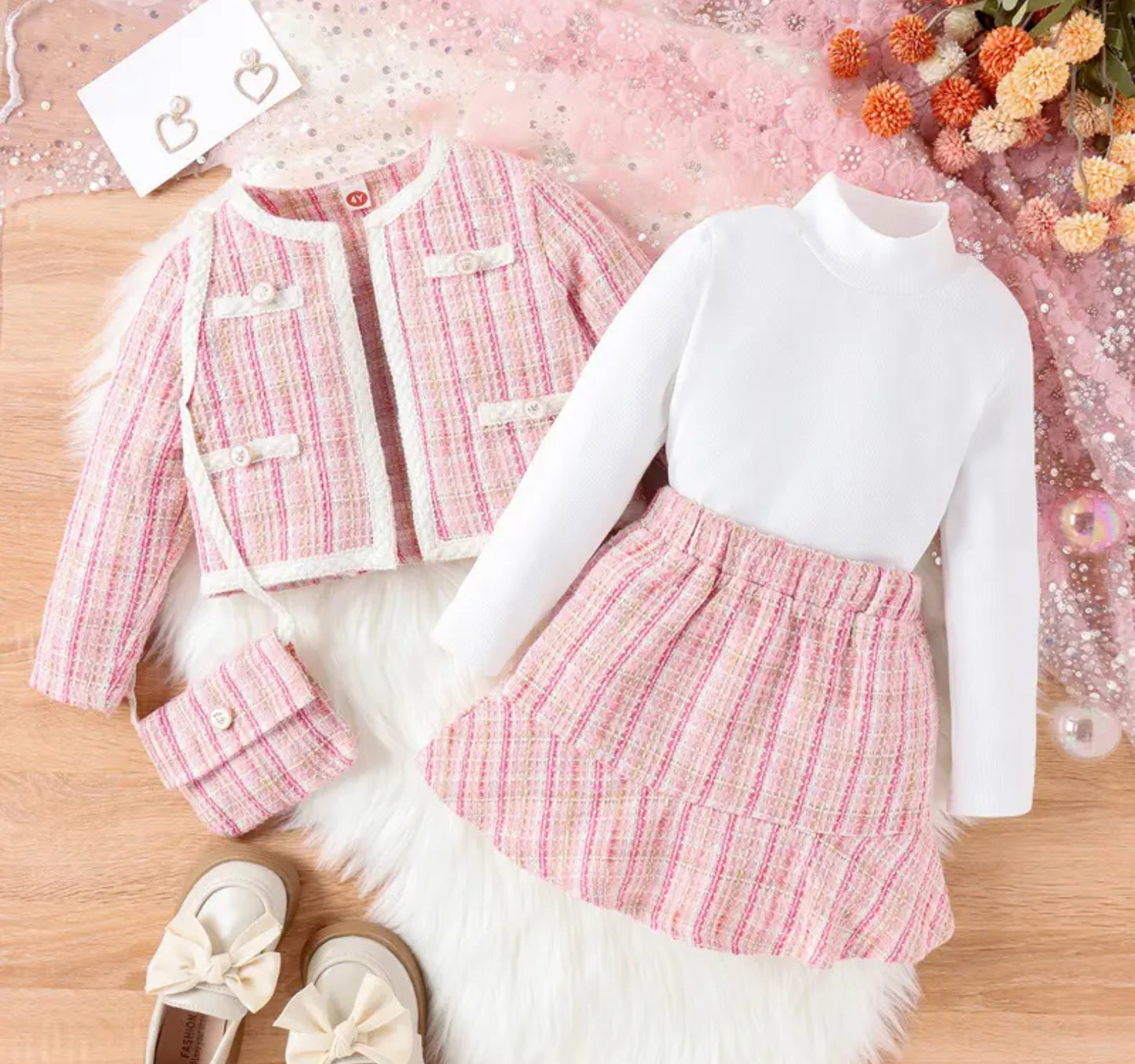 Girls 4 piece Tweed sets . Kids collection