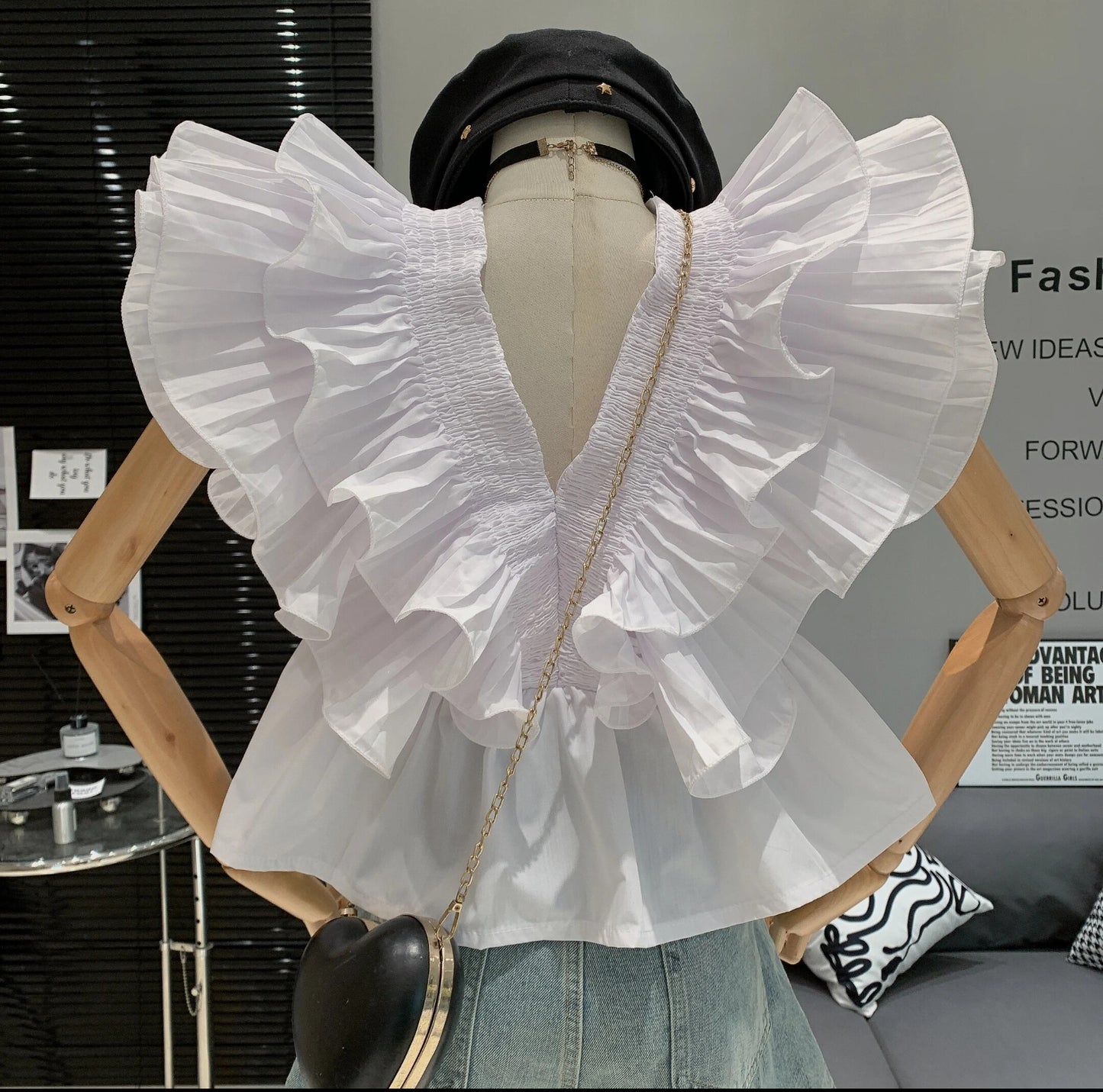 Ruffle Blouse Tops .       Top & Jumper Collection.