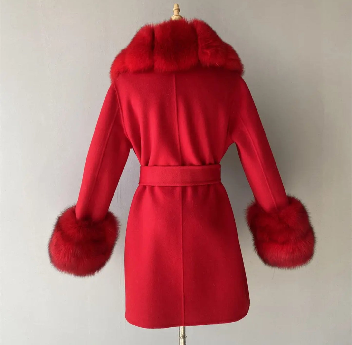 Luxury Cashmere fur coats.