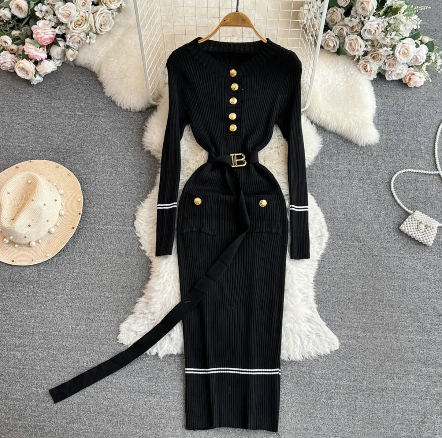 Luxury B Knitted Dress.