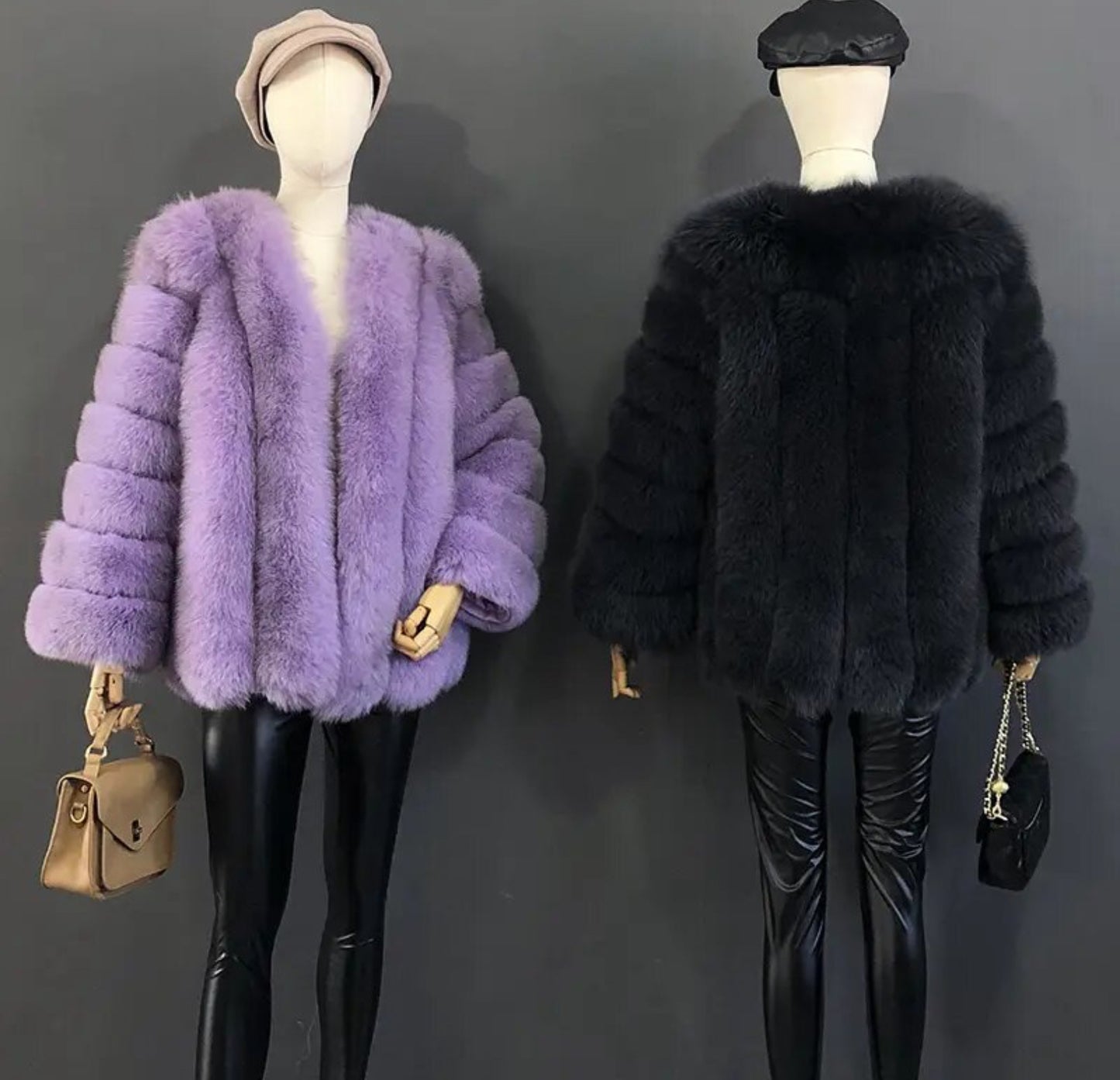 Luxury Natural fur winter coats .