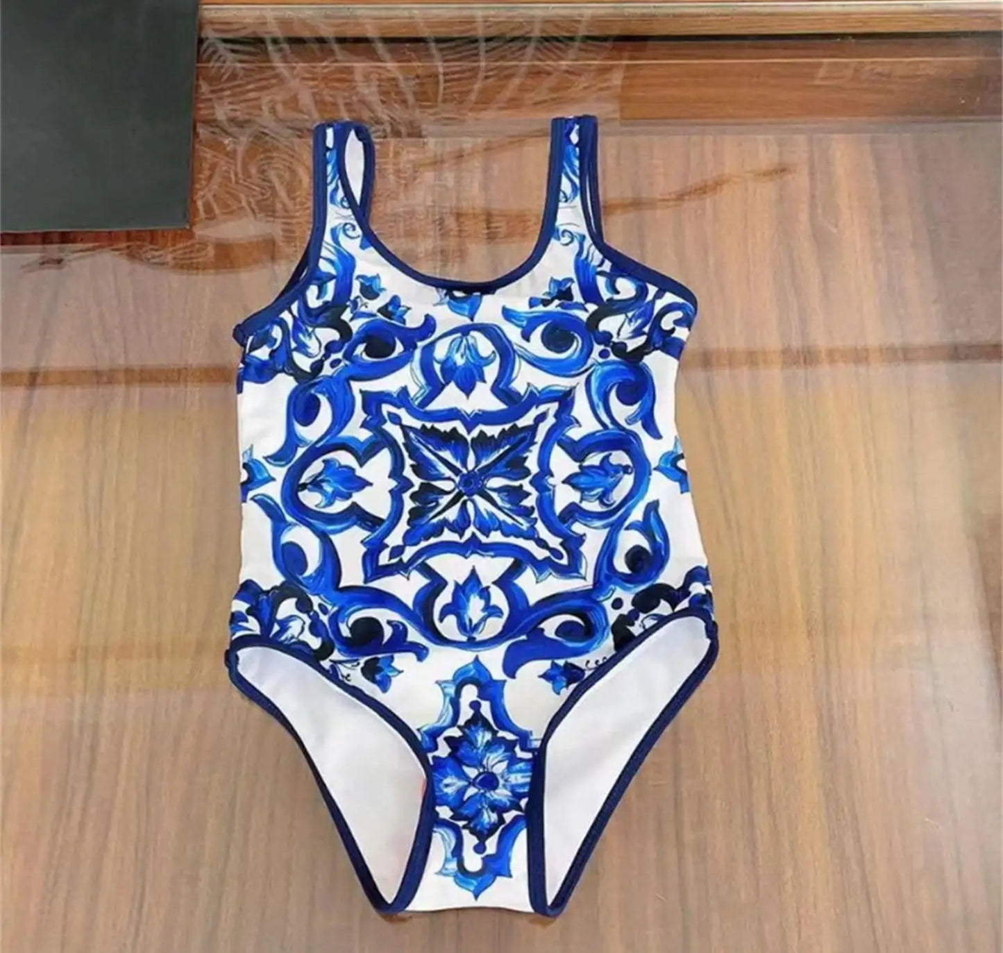 Girls Luxury swimming costume. Kids collection. 💙🤍