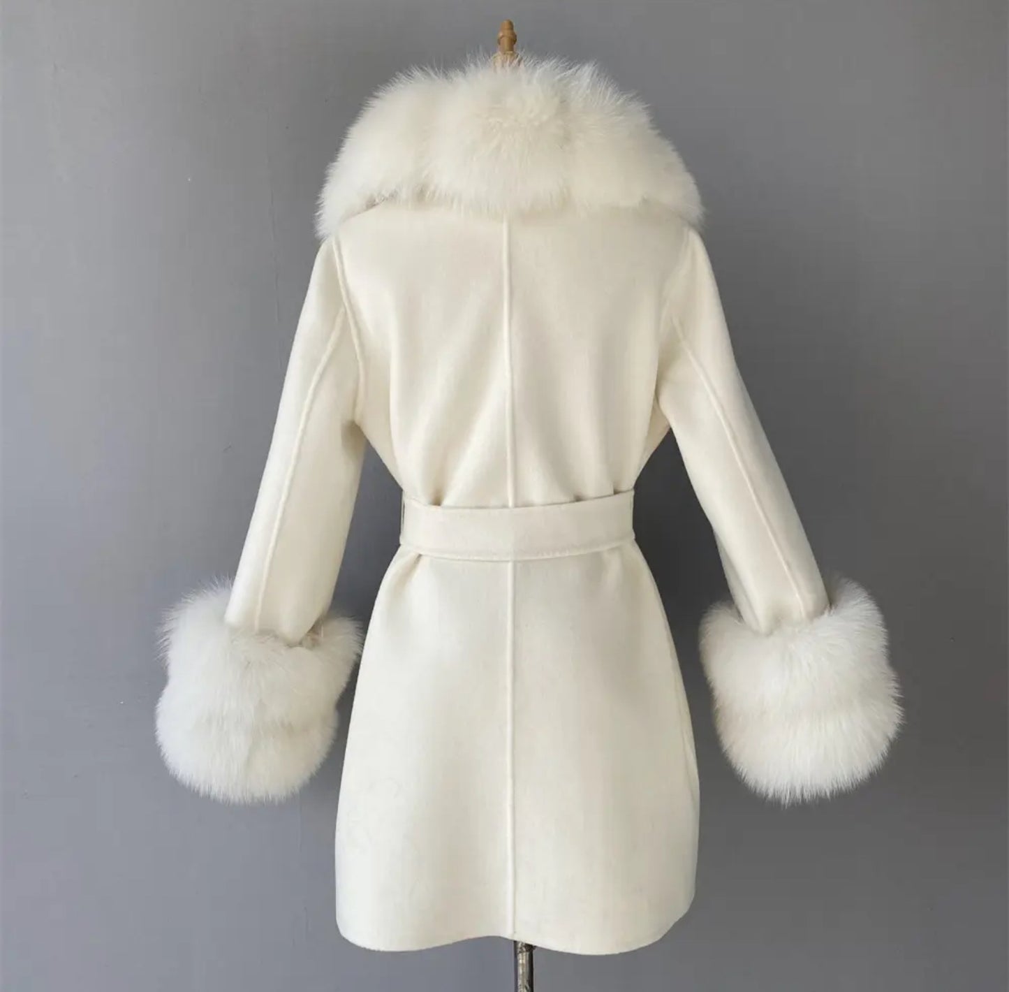 Luxury Cashmere fur coats.