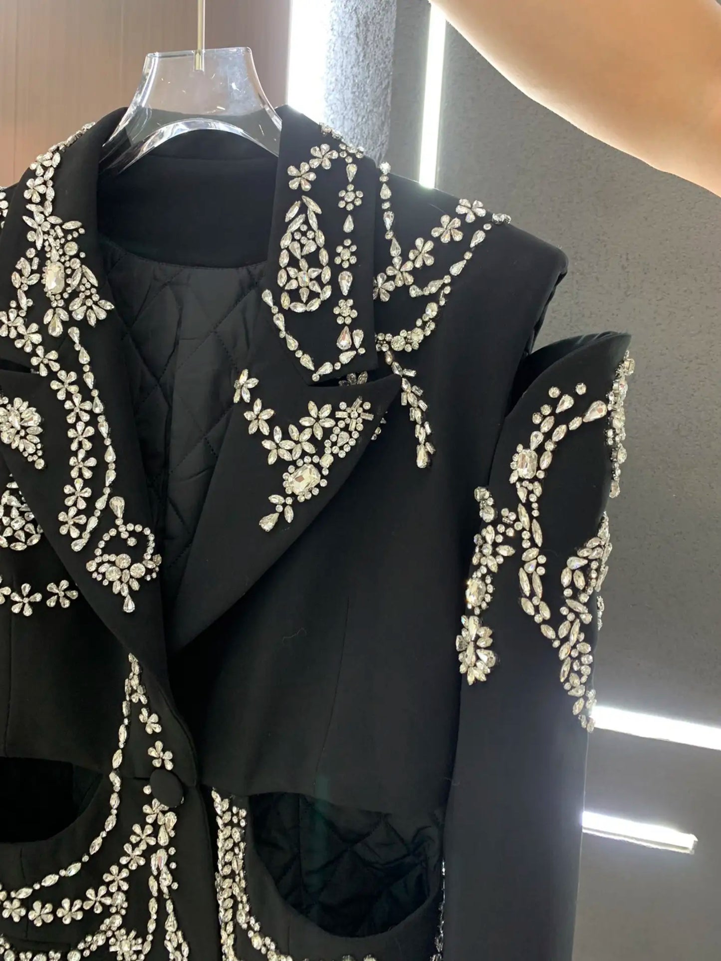 Luxury Limited Edition Crystal Blazer Jackets .🖤✨