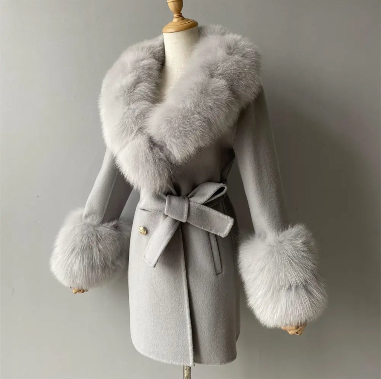 Luxury Cashmere fur coats.