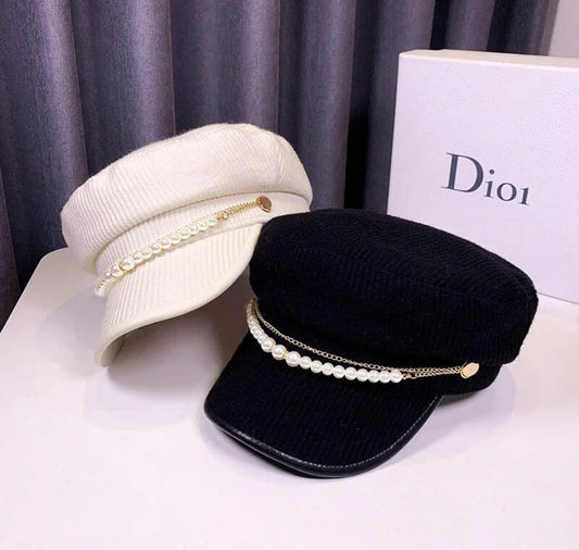 Luxury Pearl Beret Caps