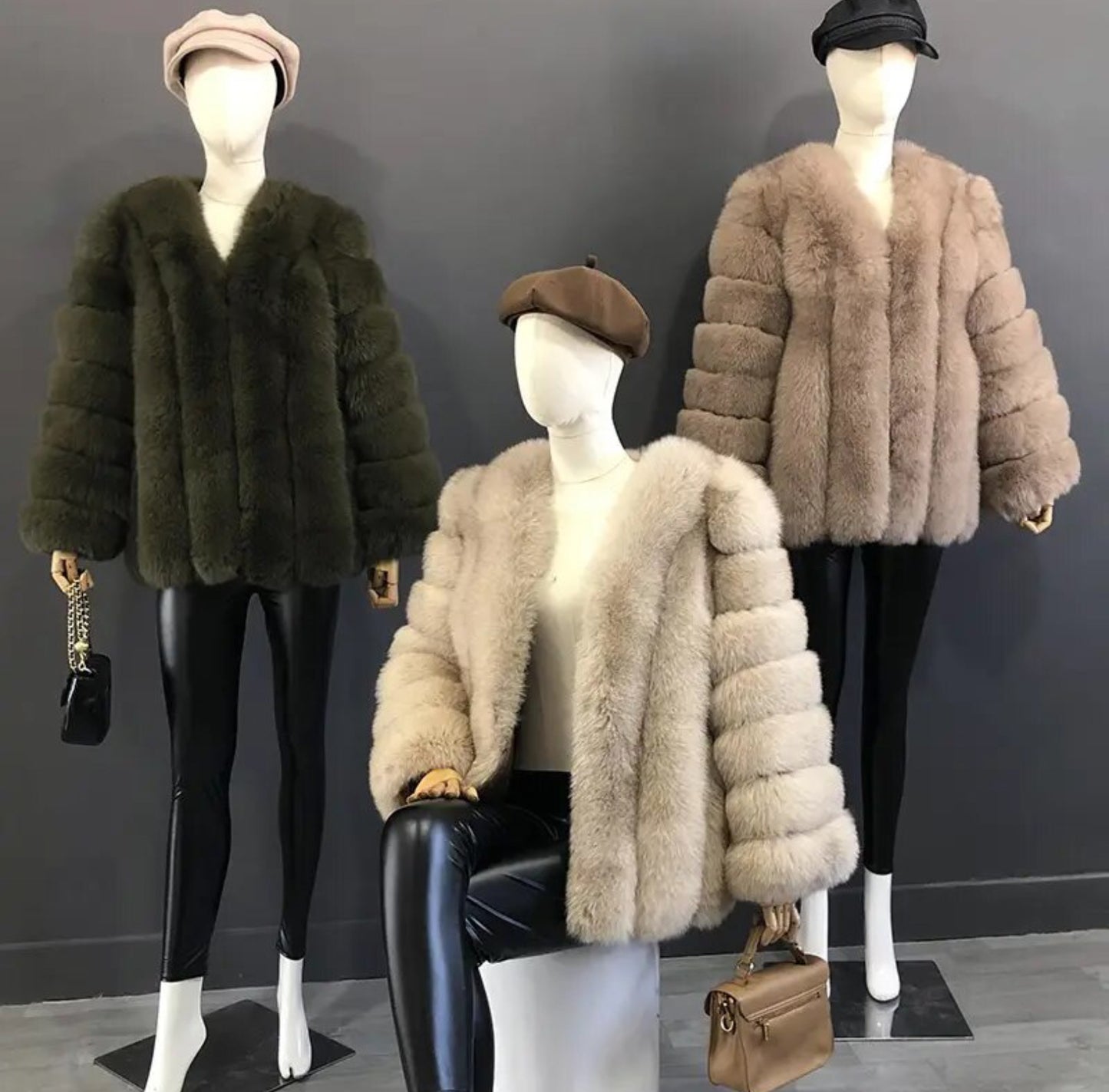 Luxury Natural fur winter coats .