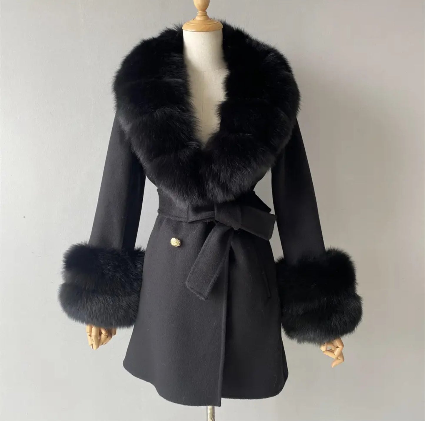 Luxury Cashmere fur coats.