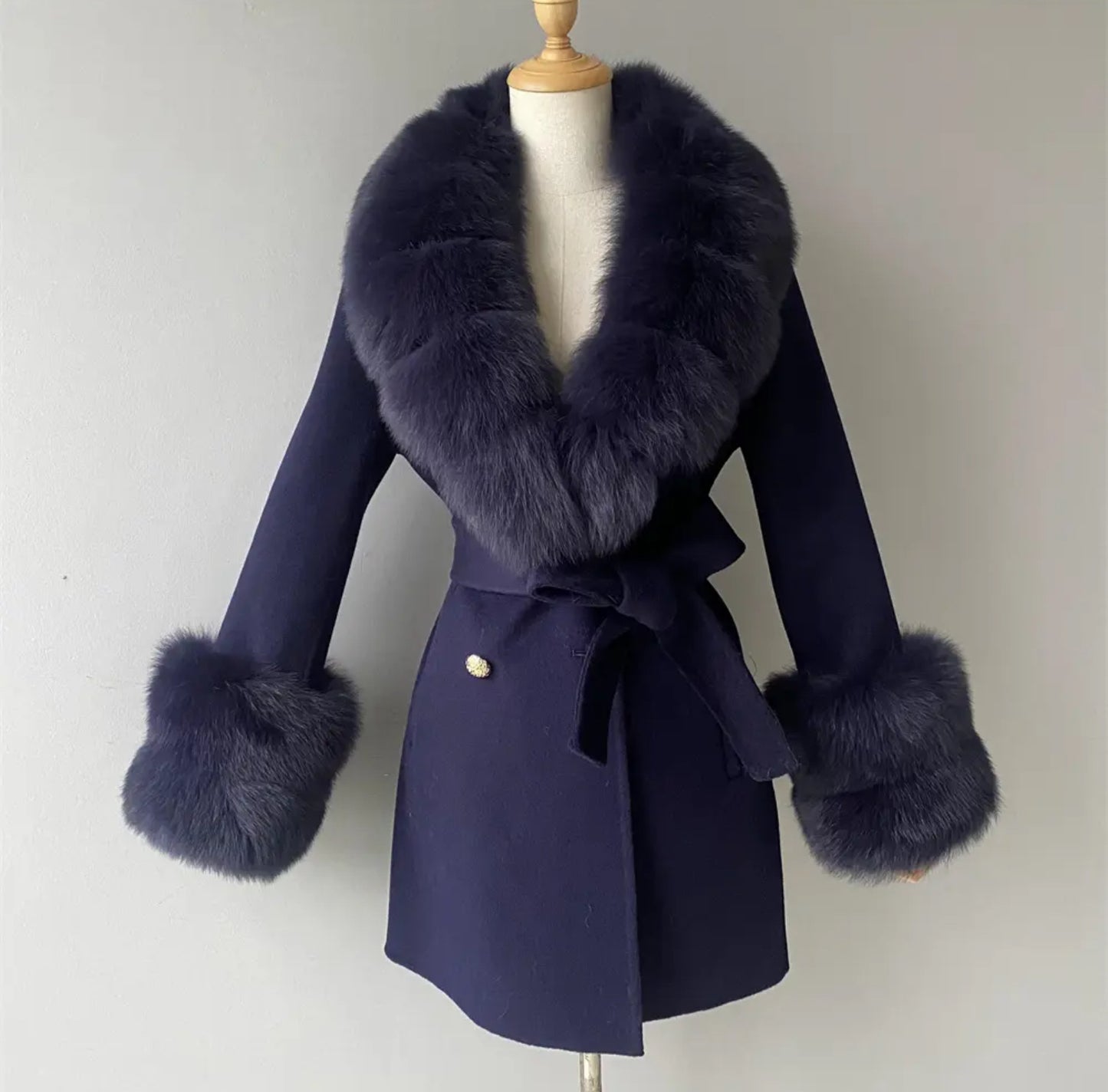 Luxury Cashmere fur coats.