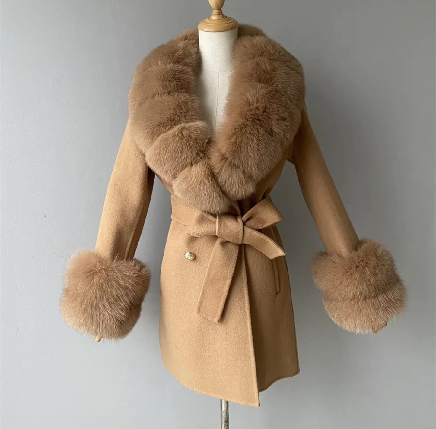 Luxury Cashmere fur coats.