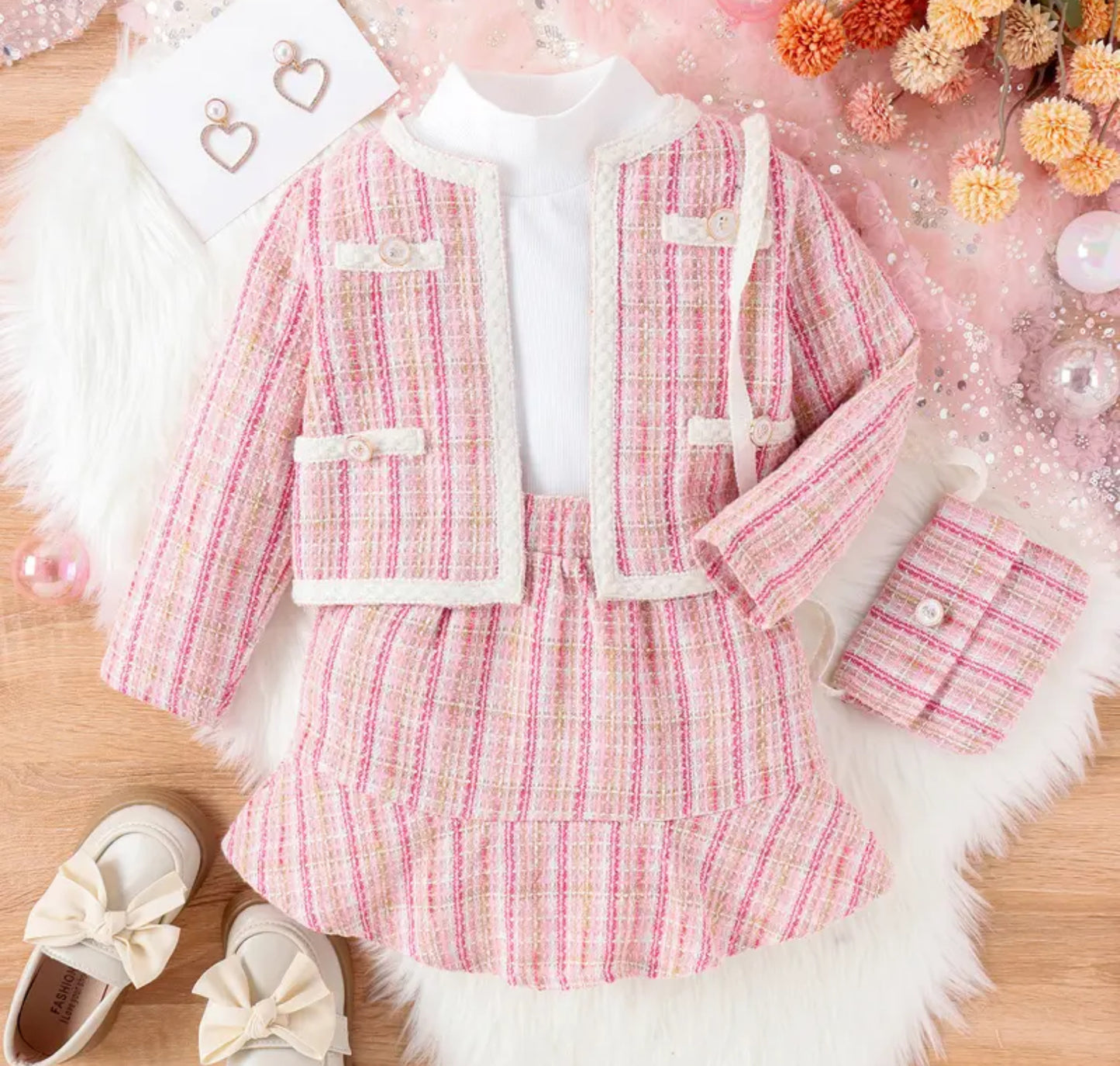 Girls 4 piece Tweed sets . Kids collection