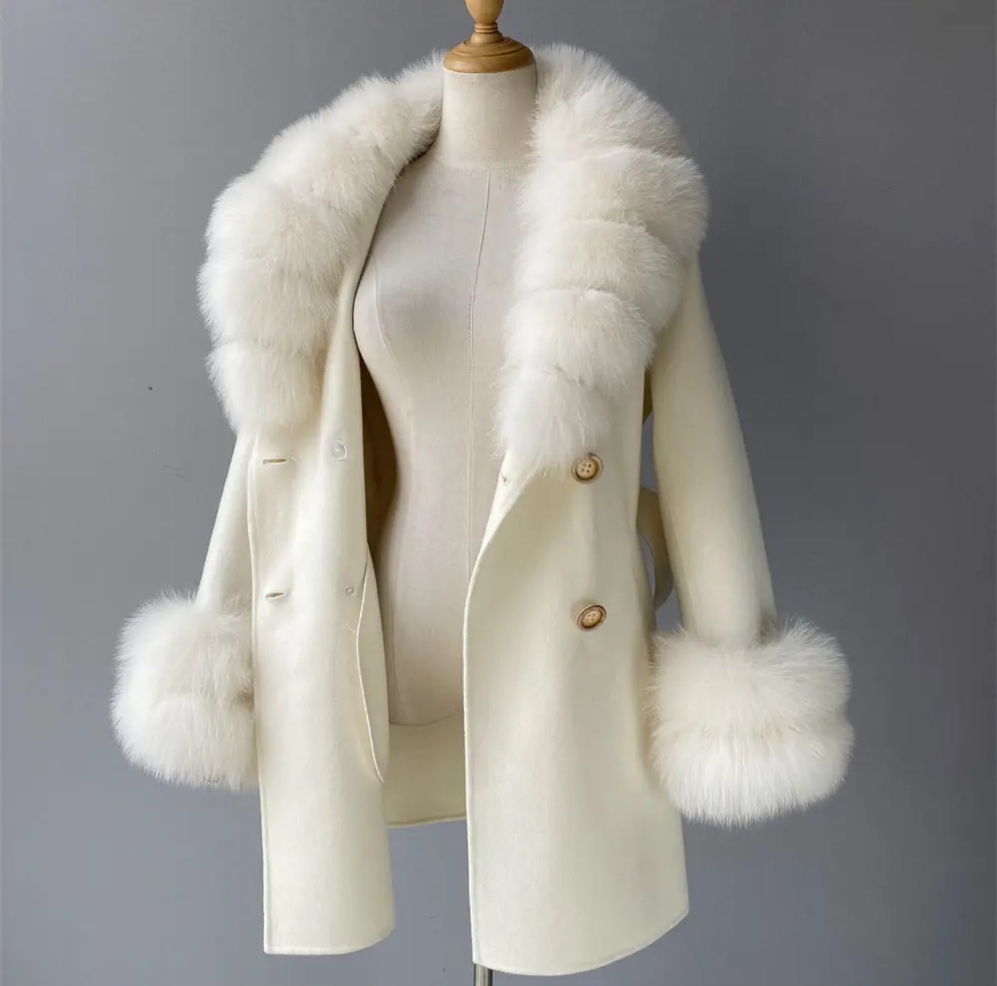 Luxury Cashmere fur coats.