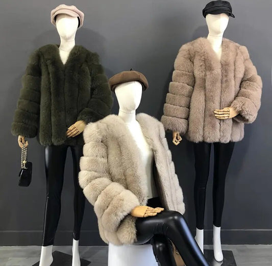 Luxury Natural fur winter coats .