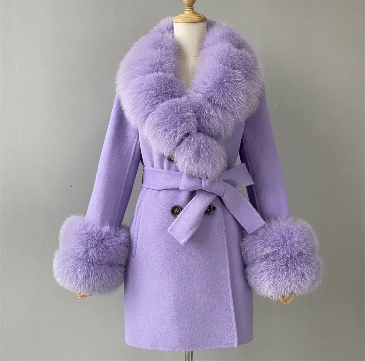 Luxury Cashmere fur coats.