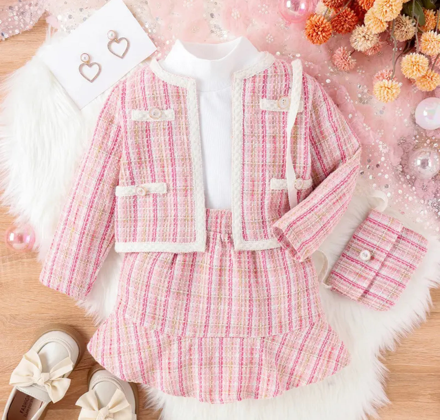 Girls 4 piece Tweed sets . Kids collection