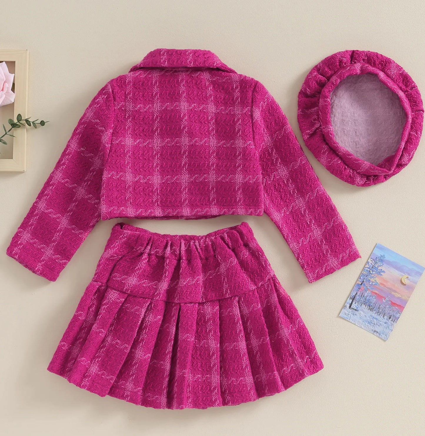 Girls Three piece set Tweed sets . Kids Collection