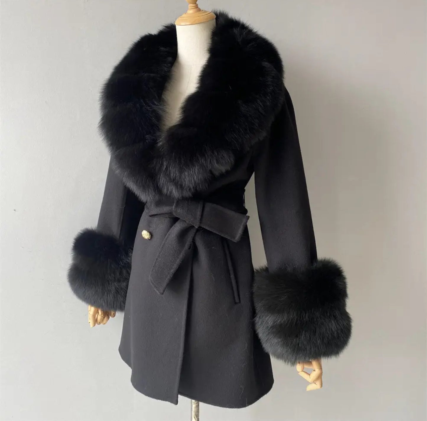 Luxury Cashmere fur coats.