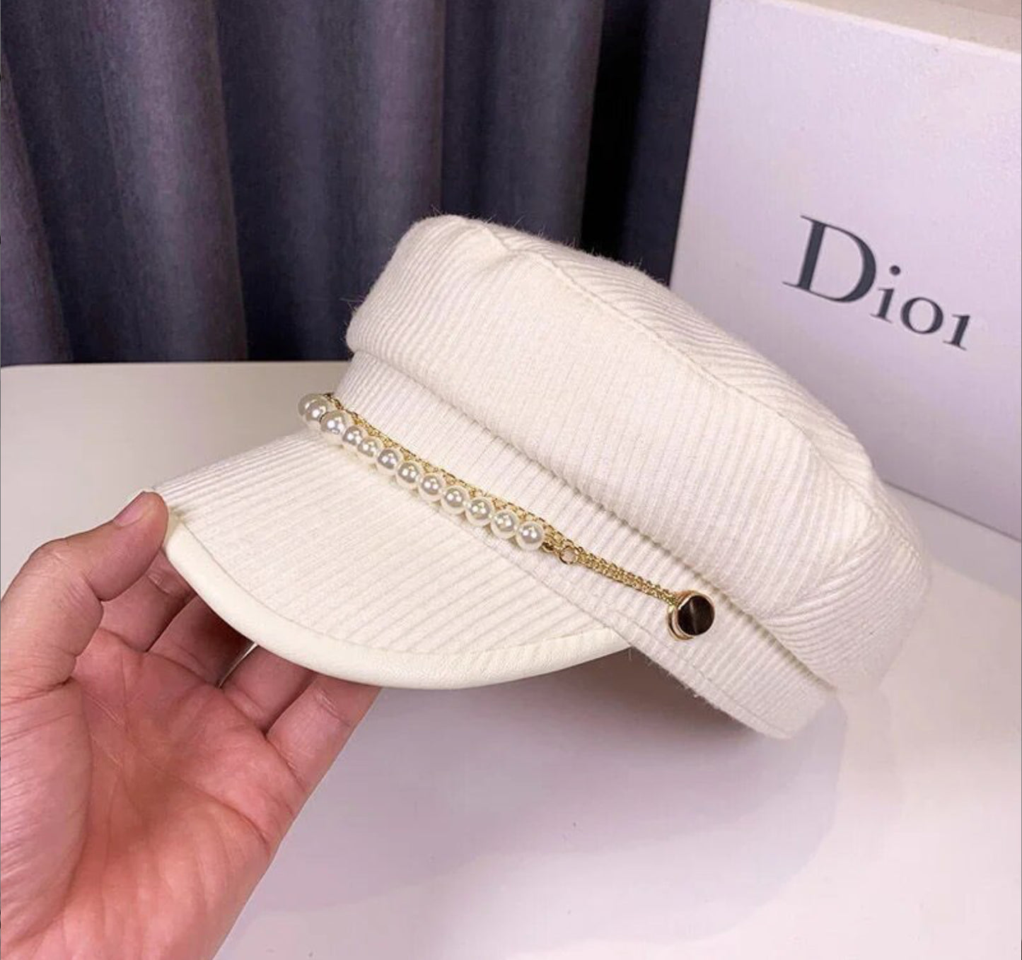 Luxury Pearl Beret Caps