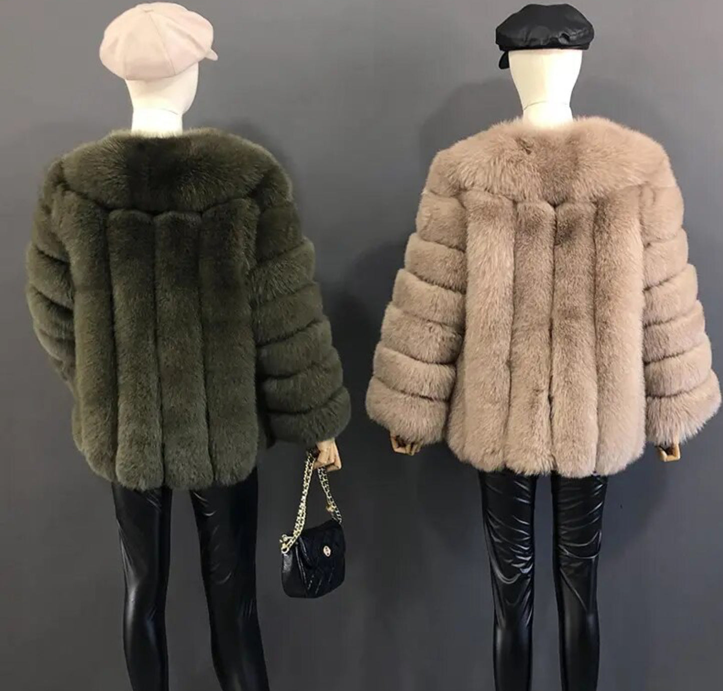 Luxury Natural fur winter coats .