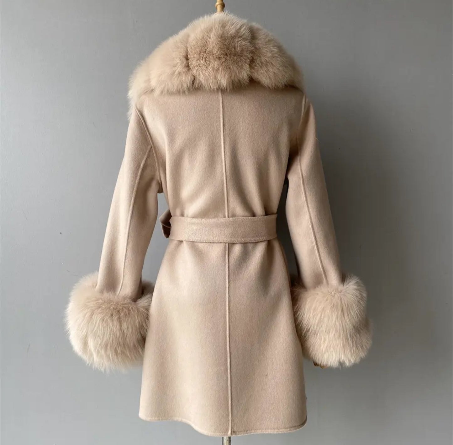 Luxury Cashmere fur coats.