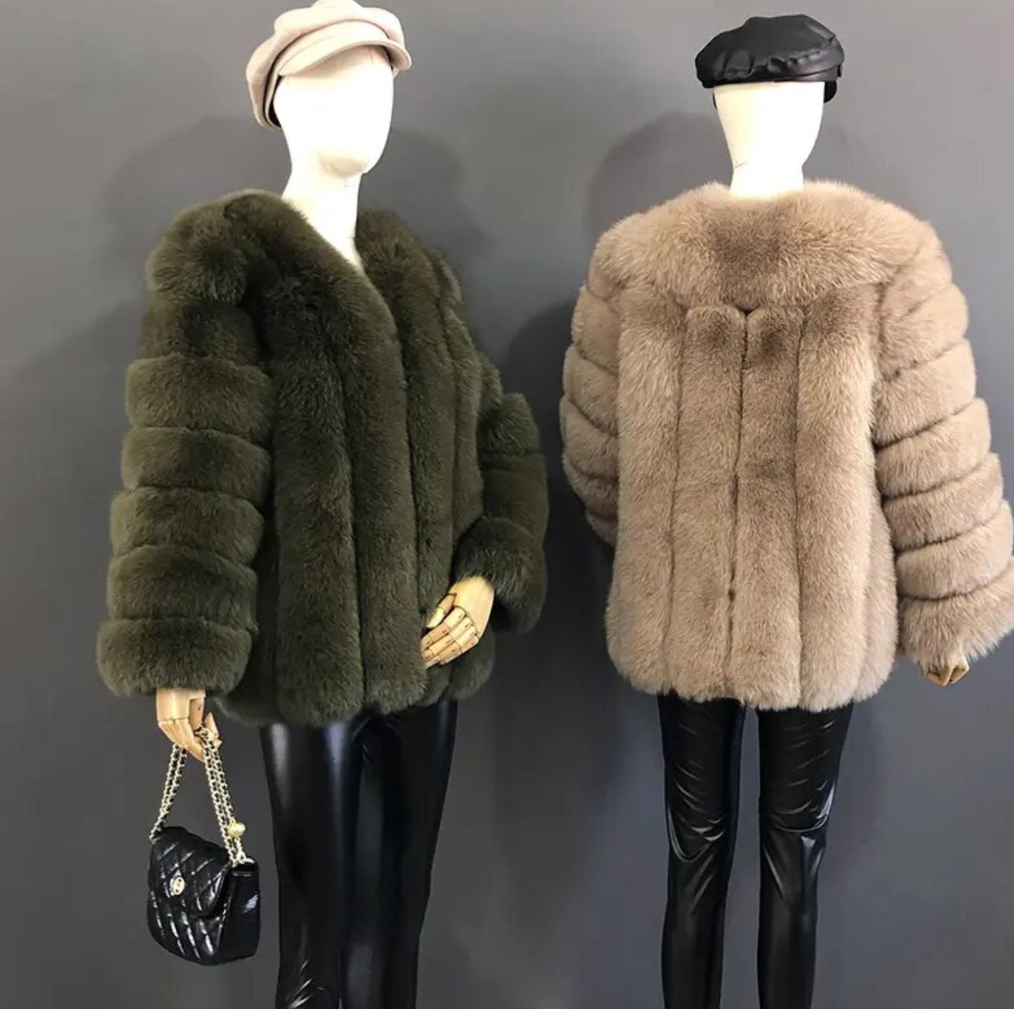 Luxury Natural fur winter coats .