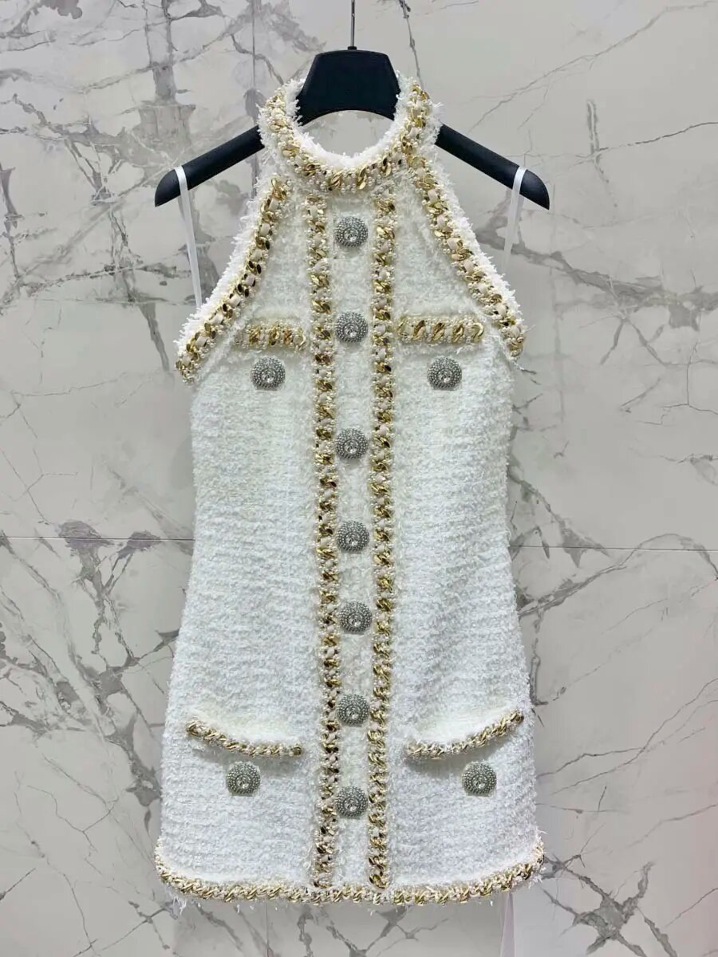 Our Luxury Limited Edition “𝐀𝐄𝐋𝐋𝐀“ Tweed dress.