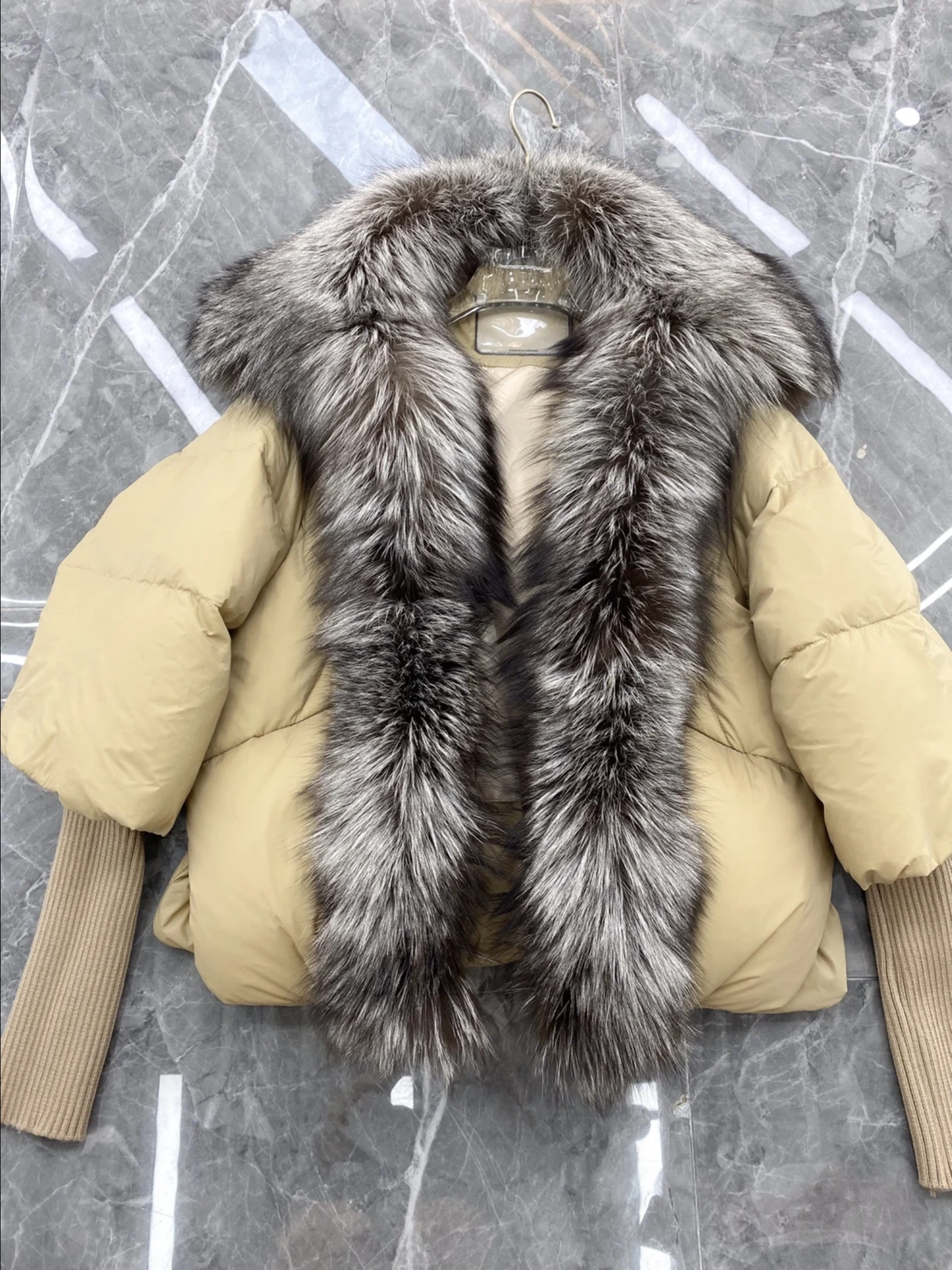 Real fur luxury coats .