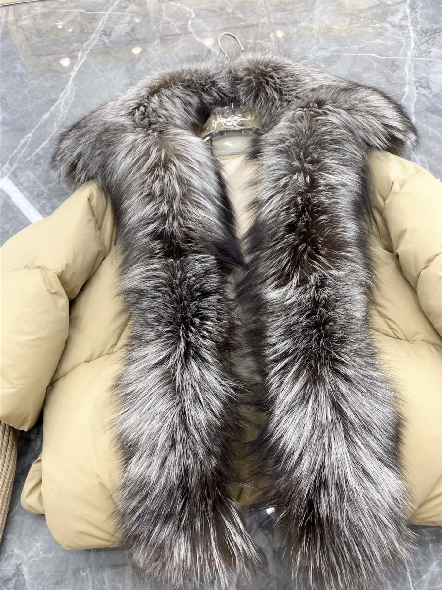 Real fur luxury coats .