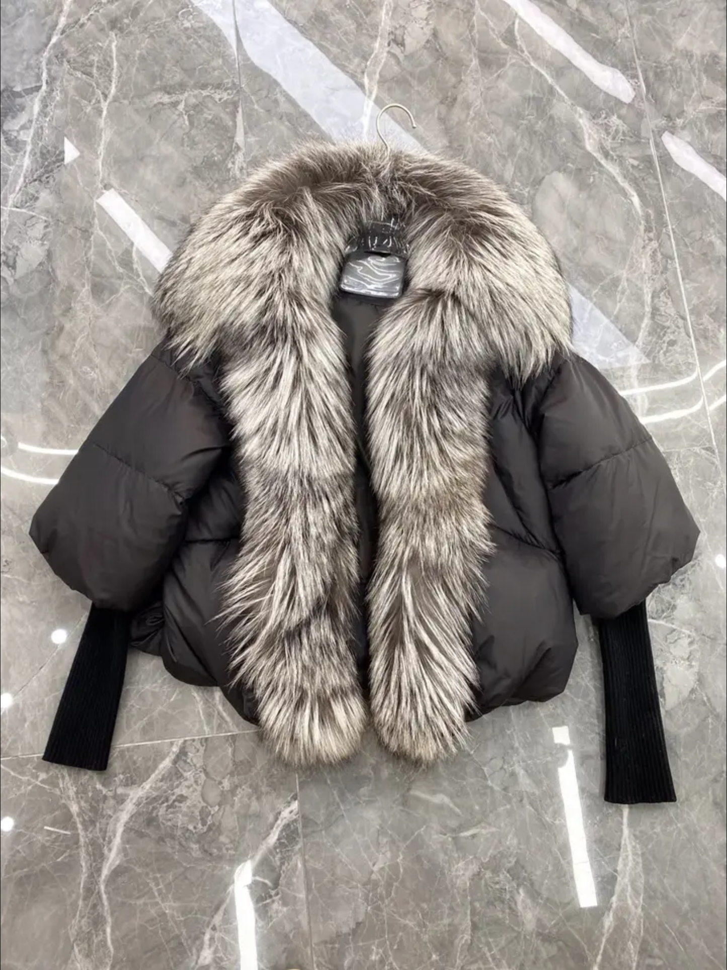 Real fur luxury coats .