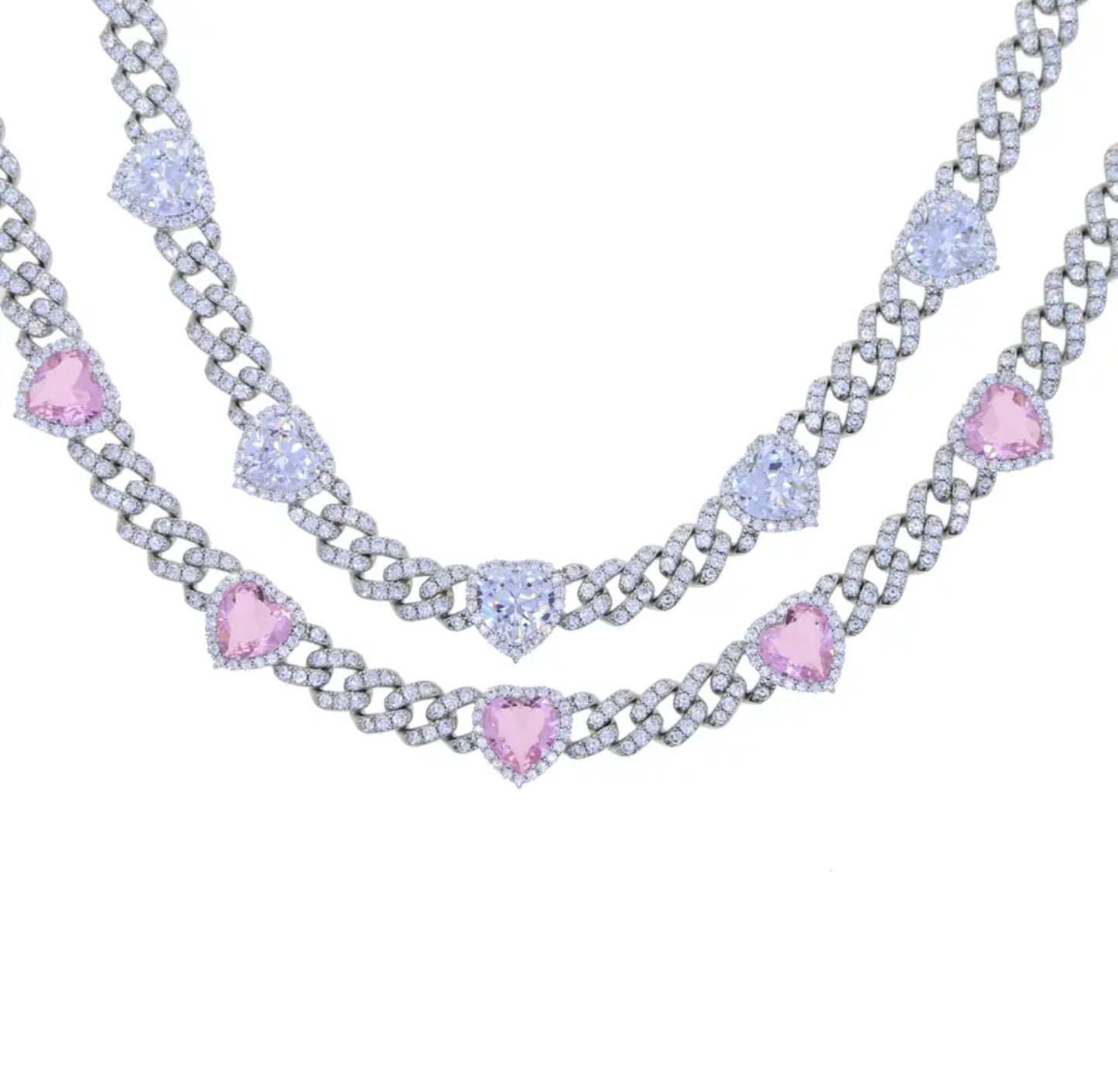 Crystal Heart chain necklace. Accessories