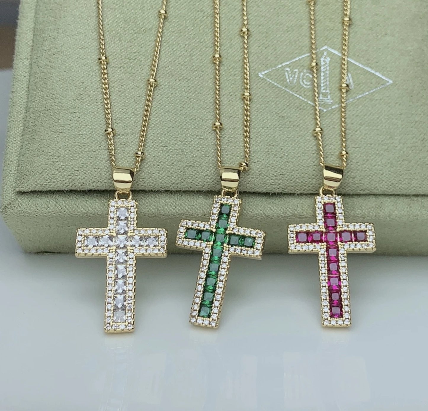 Crystal Cross  pendent necklaces . Accessories