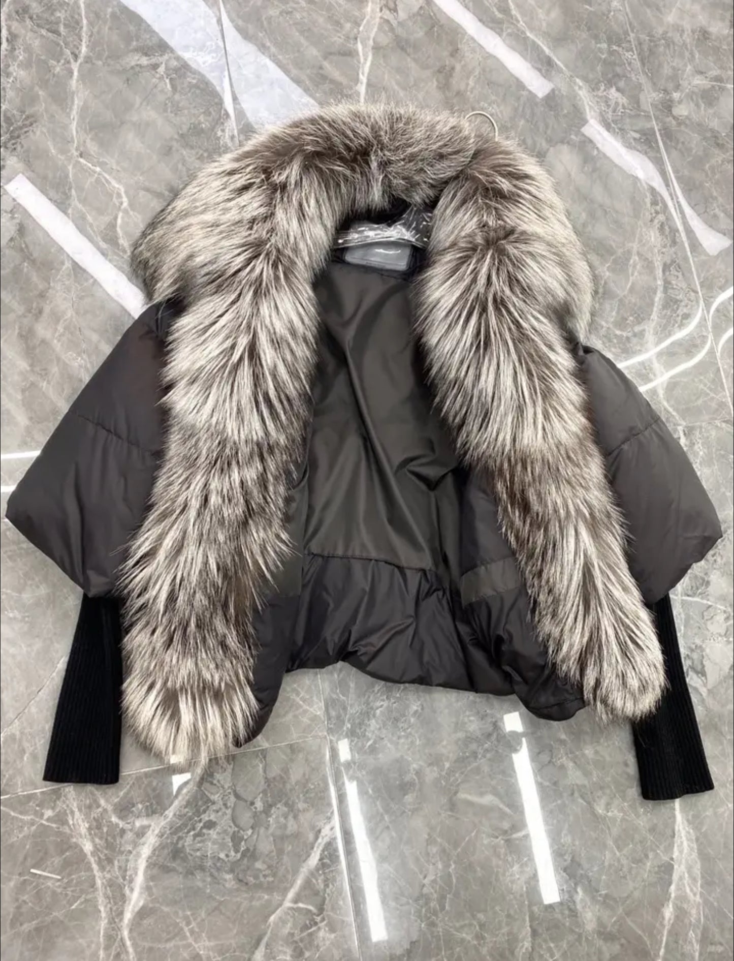 Real fur luxury coats .