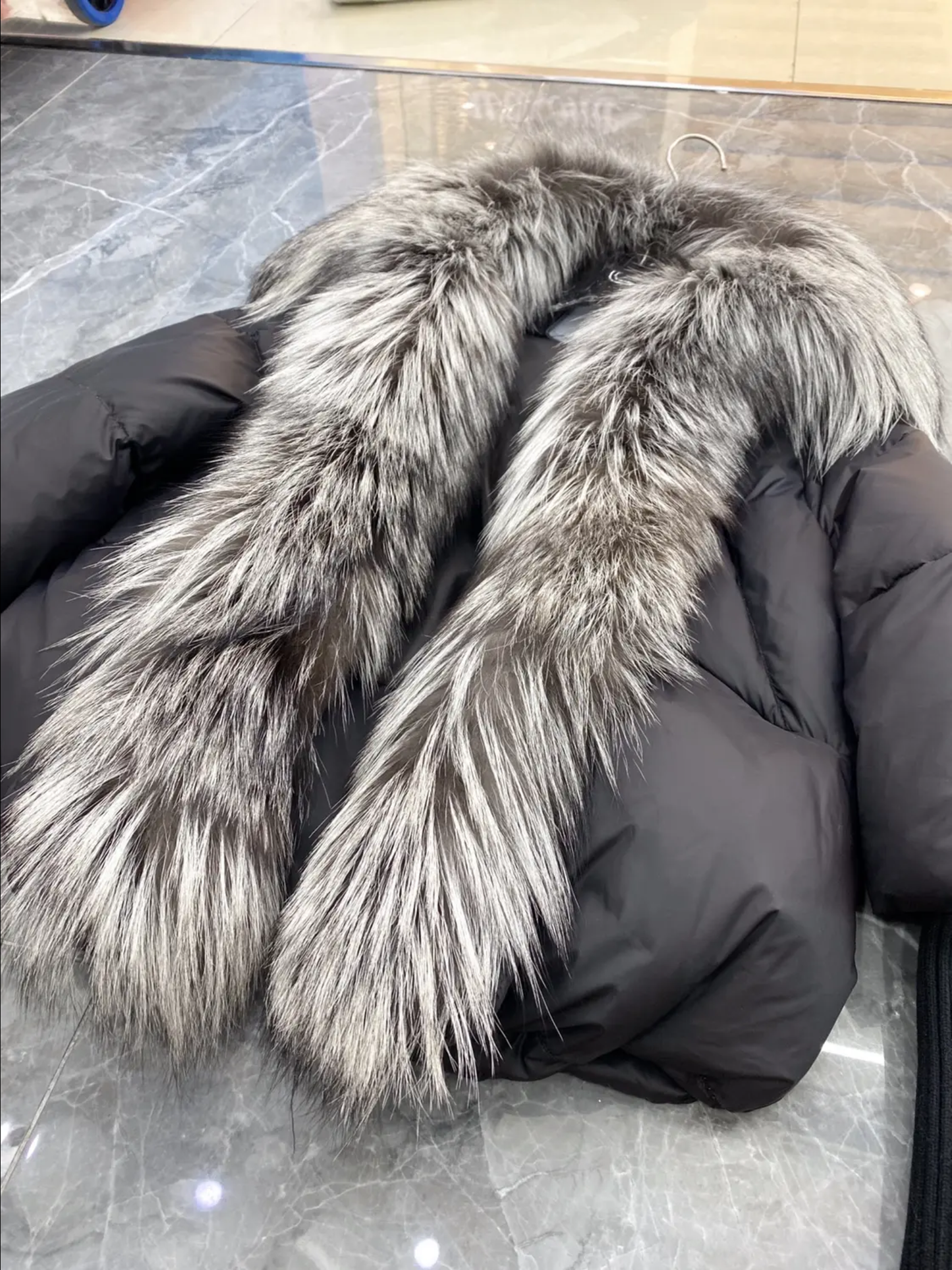 Real fur luxury coats .