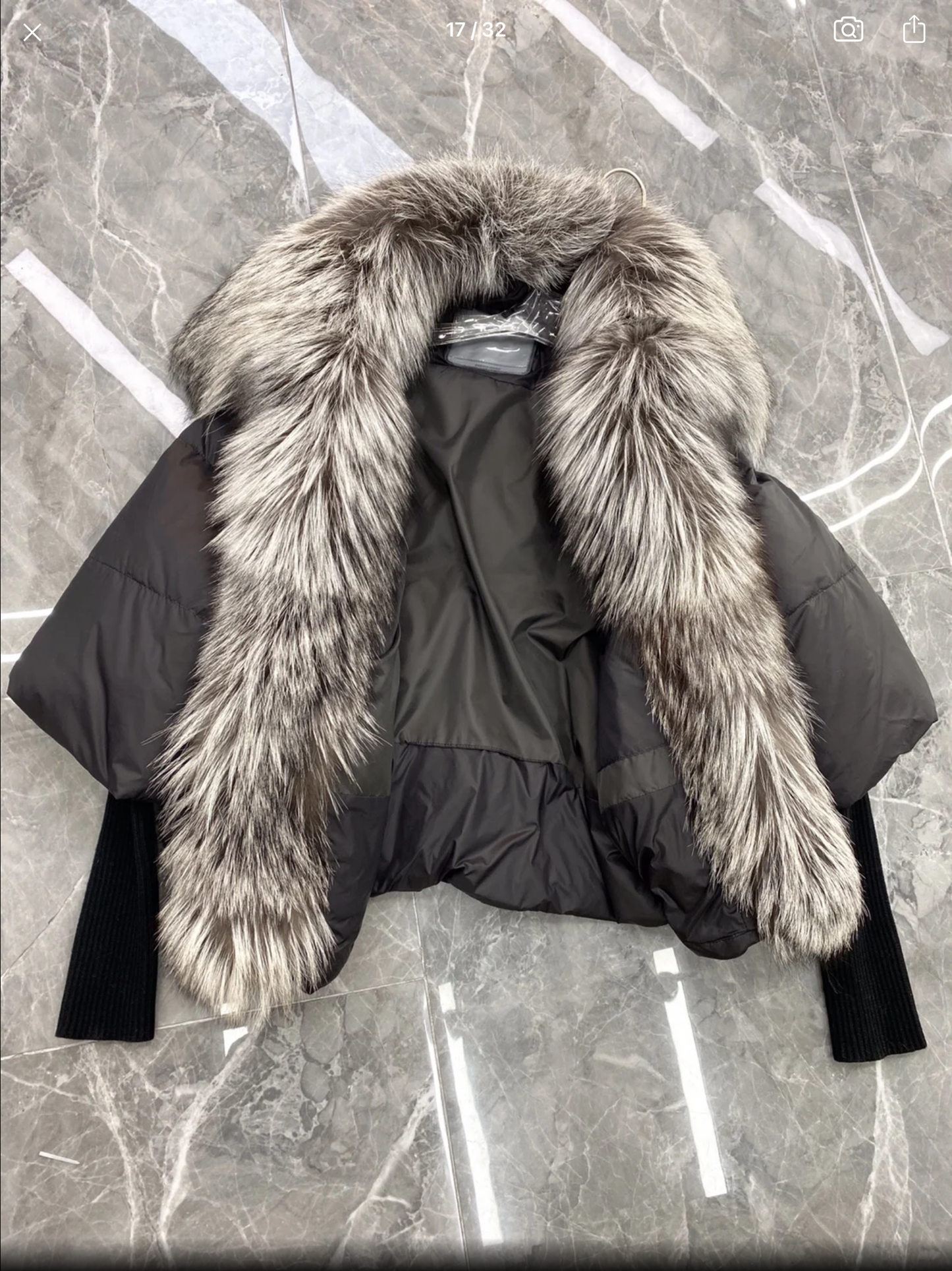 Real fur luxury coats .