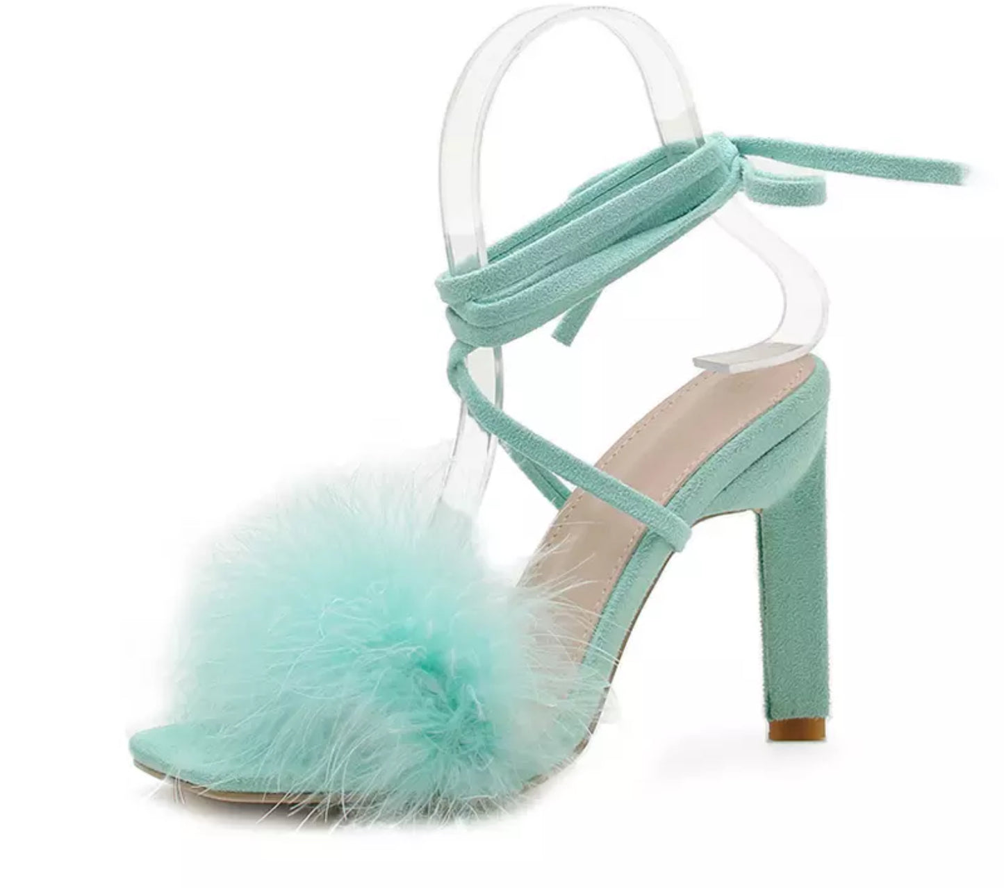 Fluffy heels . Footwear