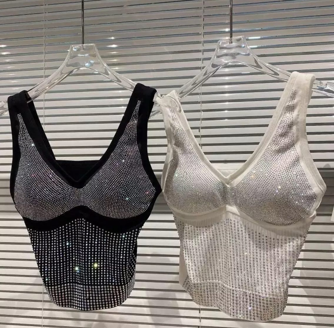 Sparkly crop tops.    Top & Jumper Collection.