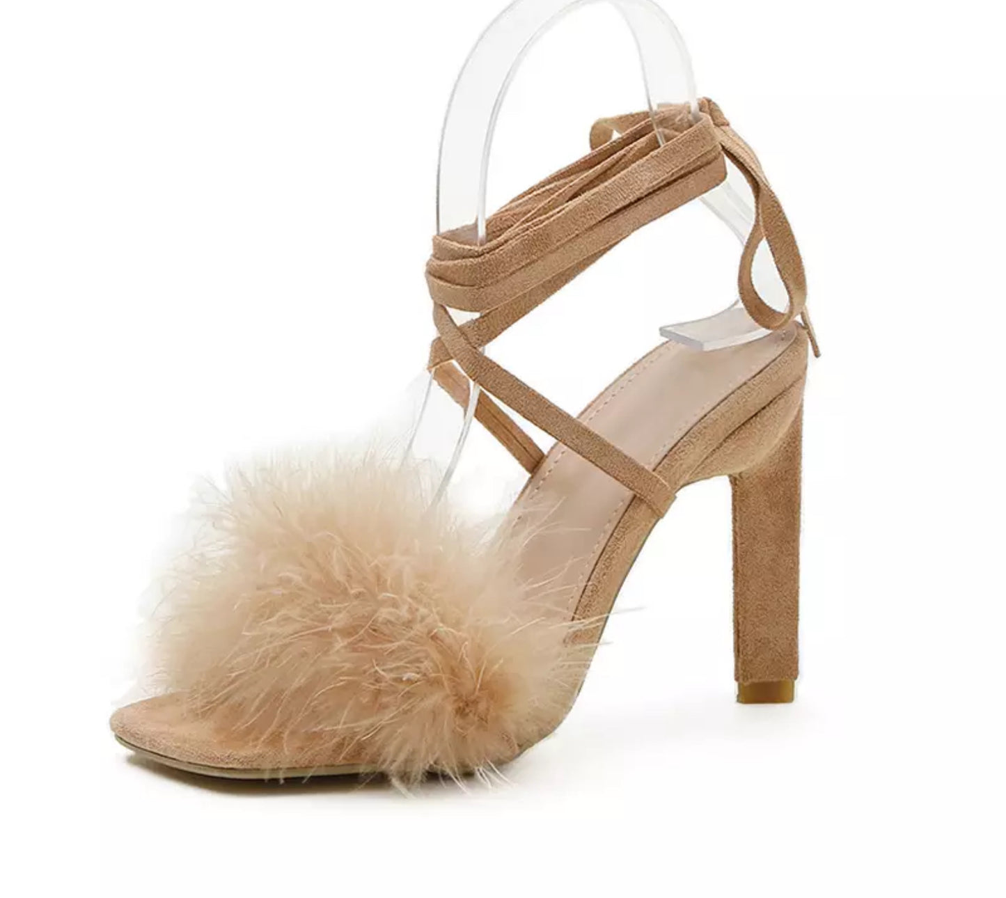 Fluffy heels . Footwear