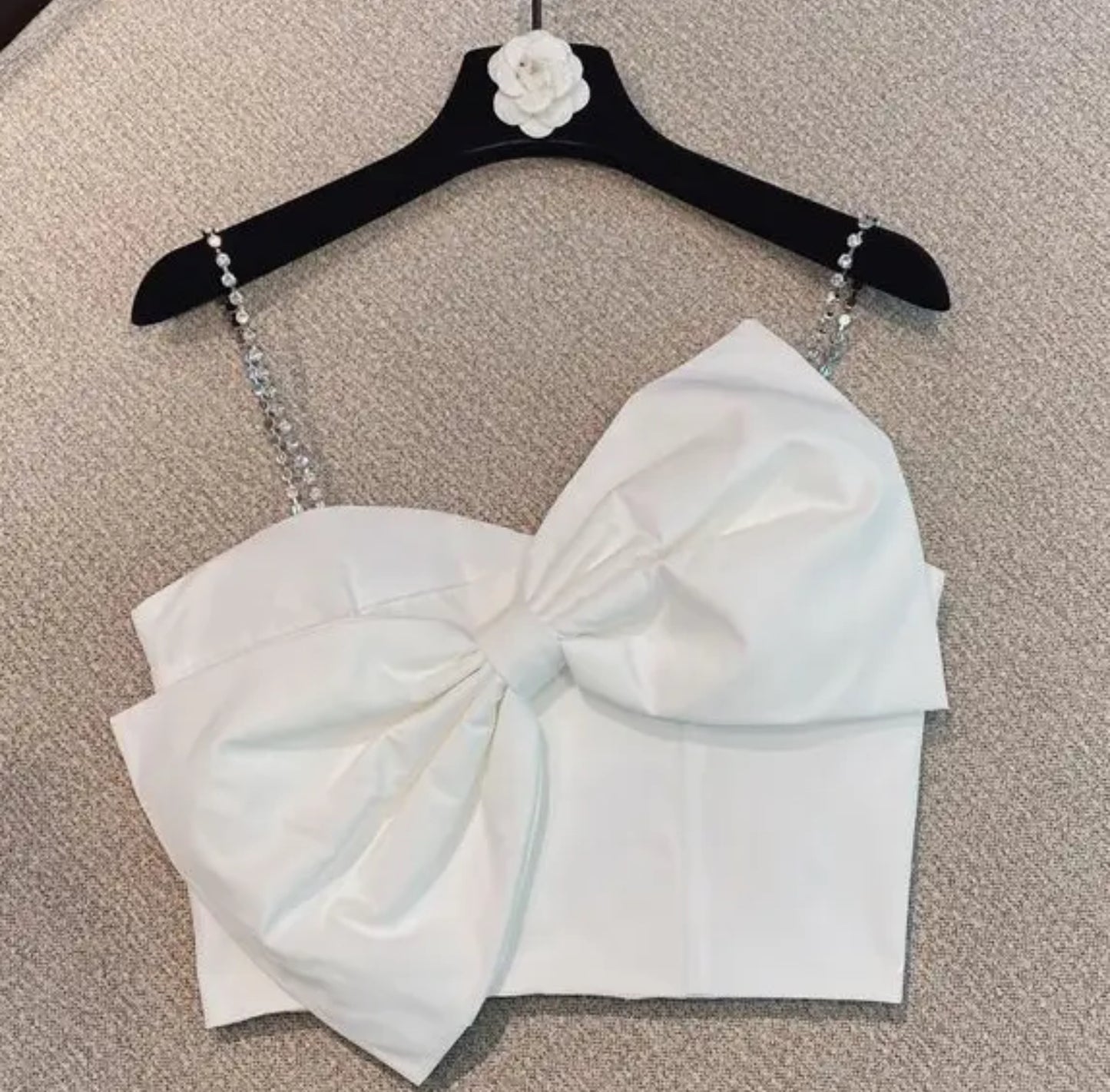 Luxury bow crop tops . Dailywear.