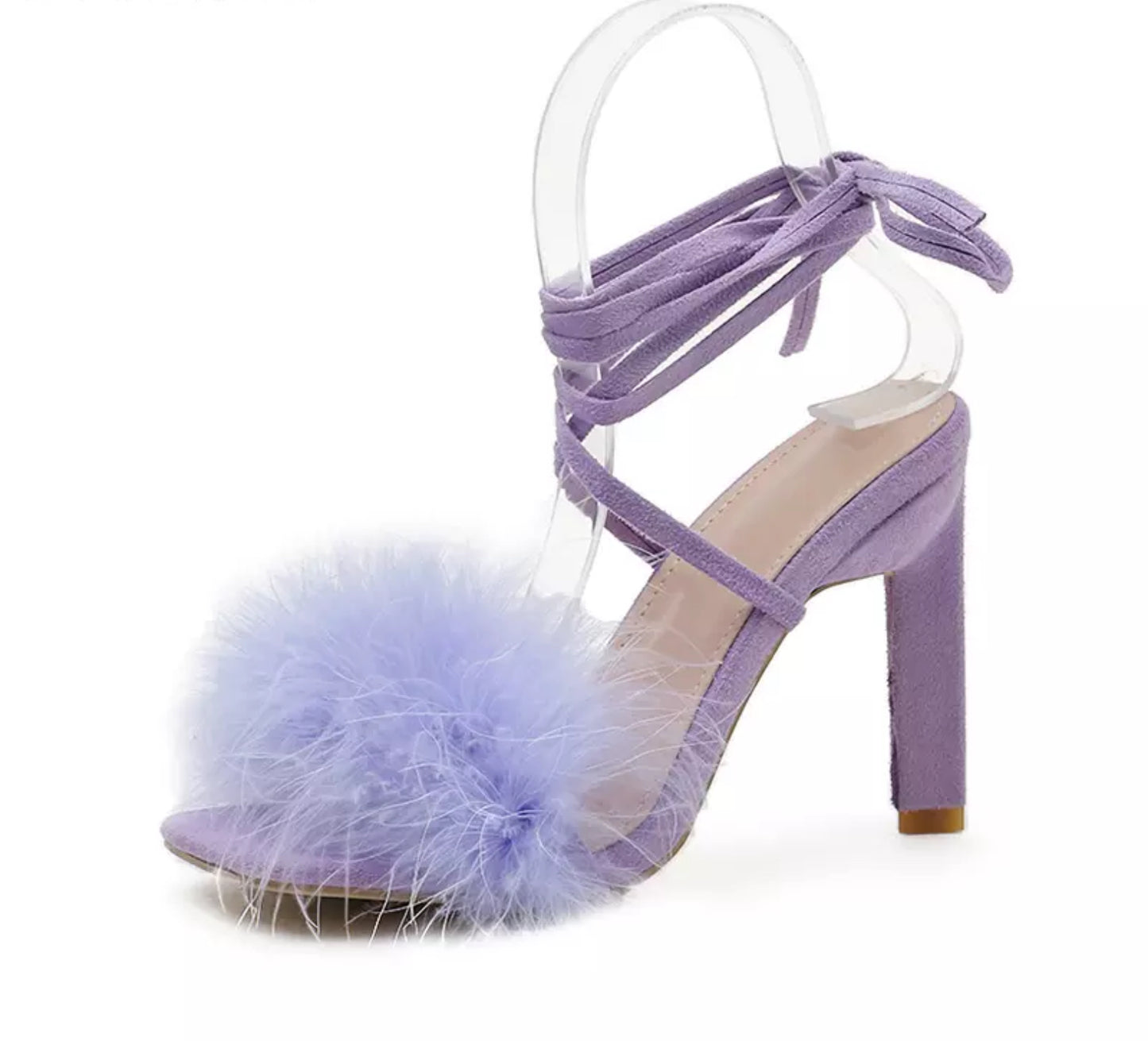 Fluffy heels . Footwear